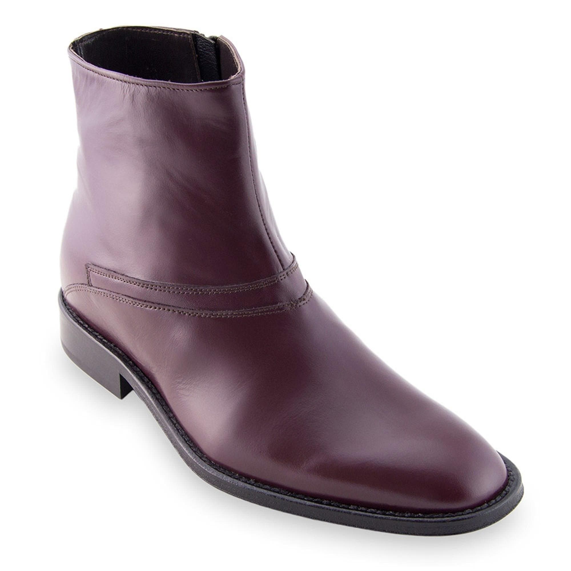 Elevator Shoes with Invisible Insole, Height Increasing Shoes for Men. Be Taller 2.75 inches / 7 cm. Model Spoleto Bordeaux 45