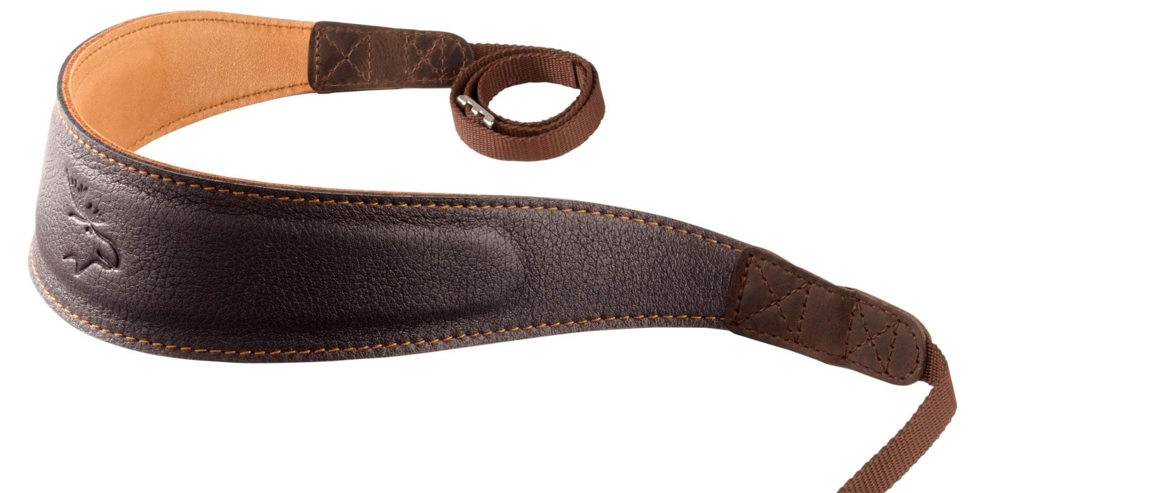 Eddycam 0619 Elk Leather Camera Strap (Black/Natural/Contrast Stitching