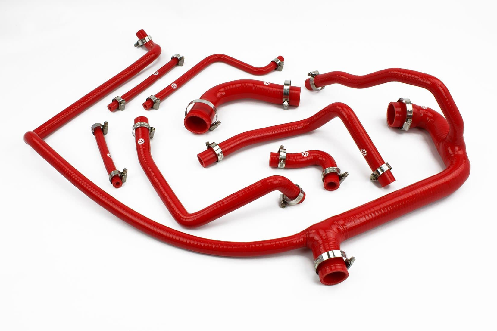 Stoney Racing Silicone Full Coolant Hose Kit with Clamps DEF300-0002R-CK (Red)