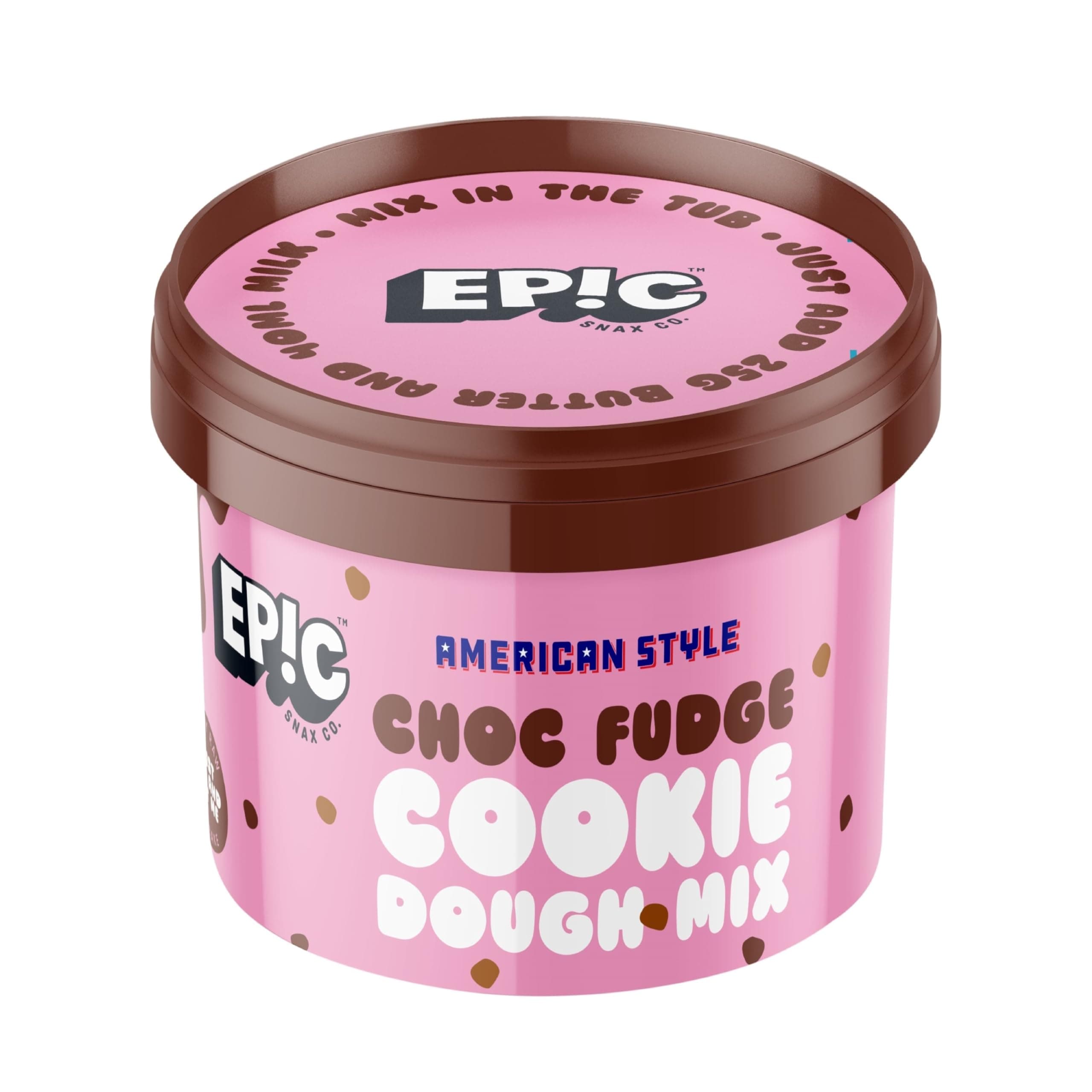 EPIC SNAX CO American Style Chocolate Fudge Cookie Dough Mix Makes 6 Soft & Chewy Vegan Friendly Cookies 125 g (Pack of 1)