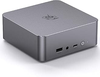 Mini PC EQi12, Intel Core 1220P(Max 4.4GHz, 10C/12T),16GB RAM 500GB PCle4.0 SSD Mini Computers, Dual LAN/Wifi6/BT5.2, Dual 4K Display, Built-in Power Supply Office Micro PC