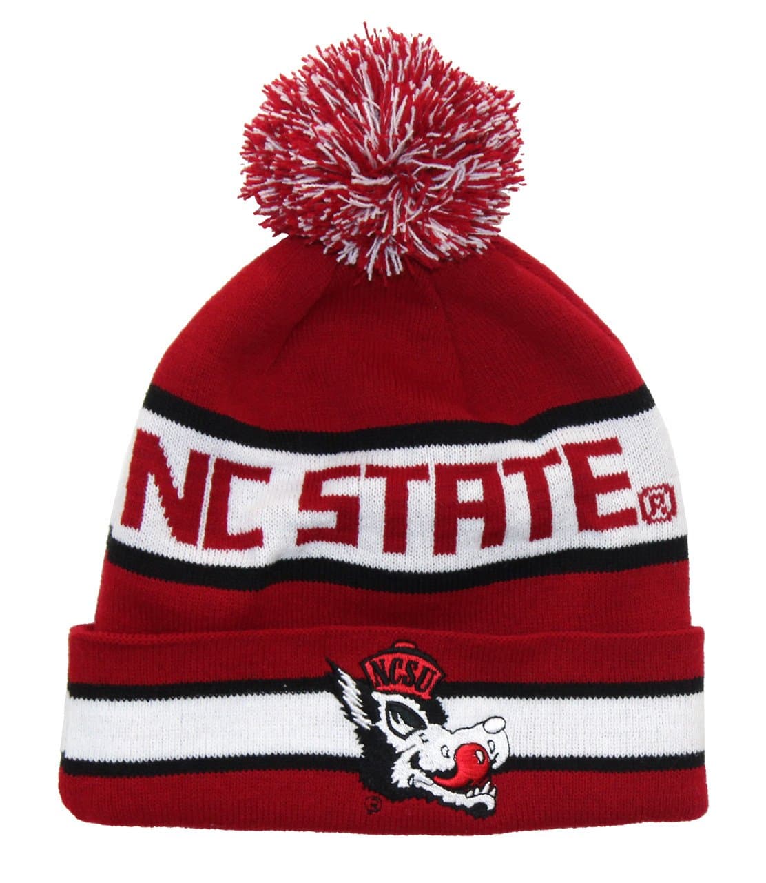 NC State Wolfpack Beanie - NCSU Hungry Wolf Retro Pom Beanie