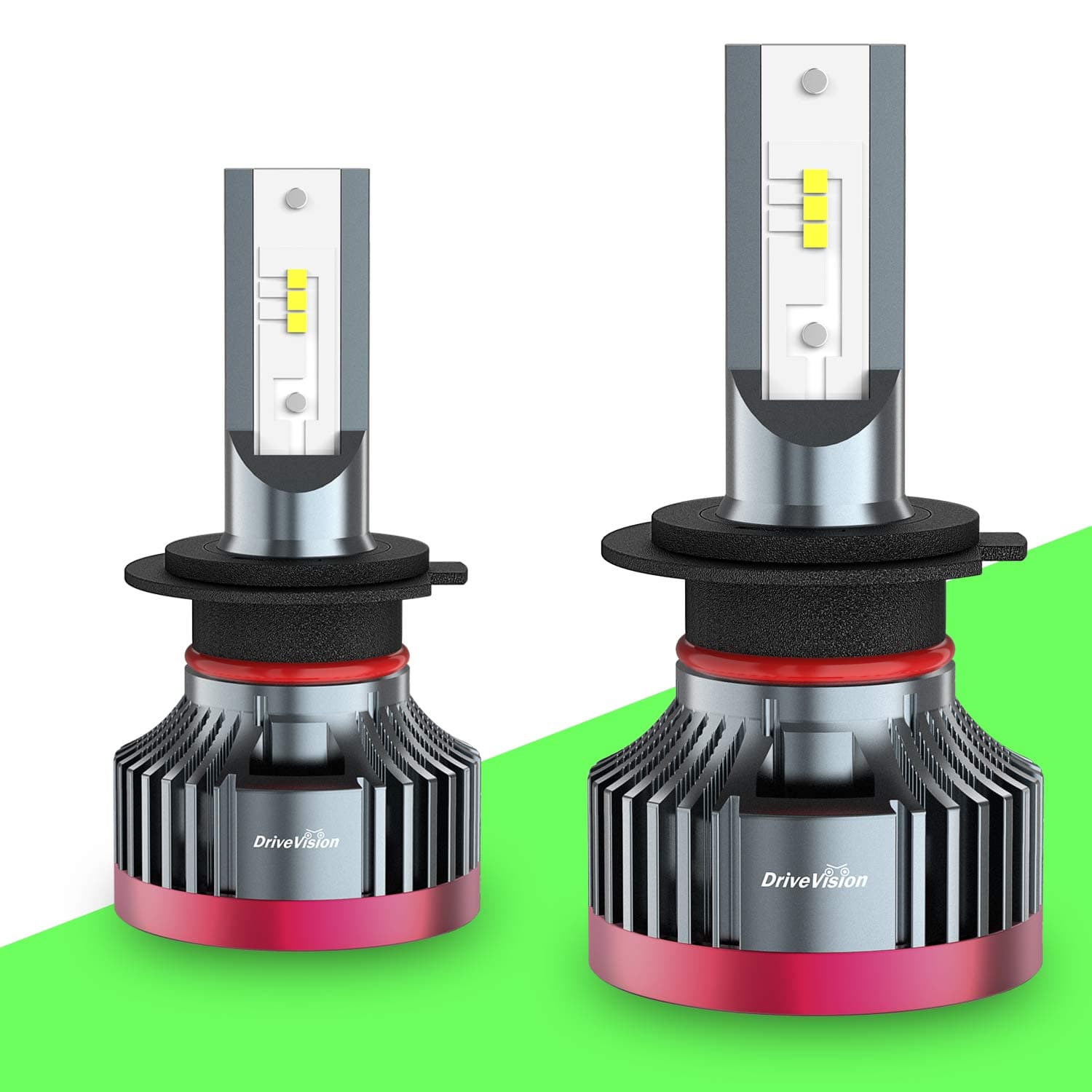 DriveVision H7 LED Headlight BulbS, 6000 Lumens 6000K Xenon-White, Superbright DX3000 Series