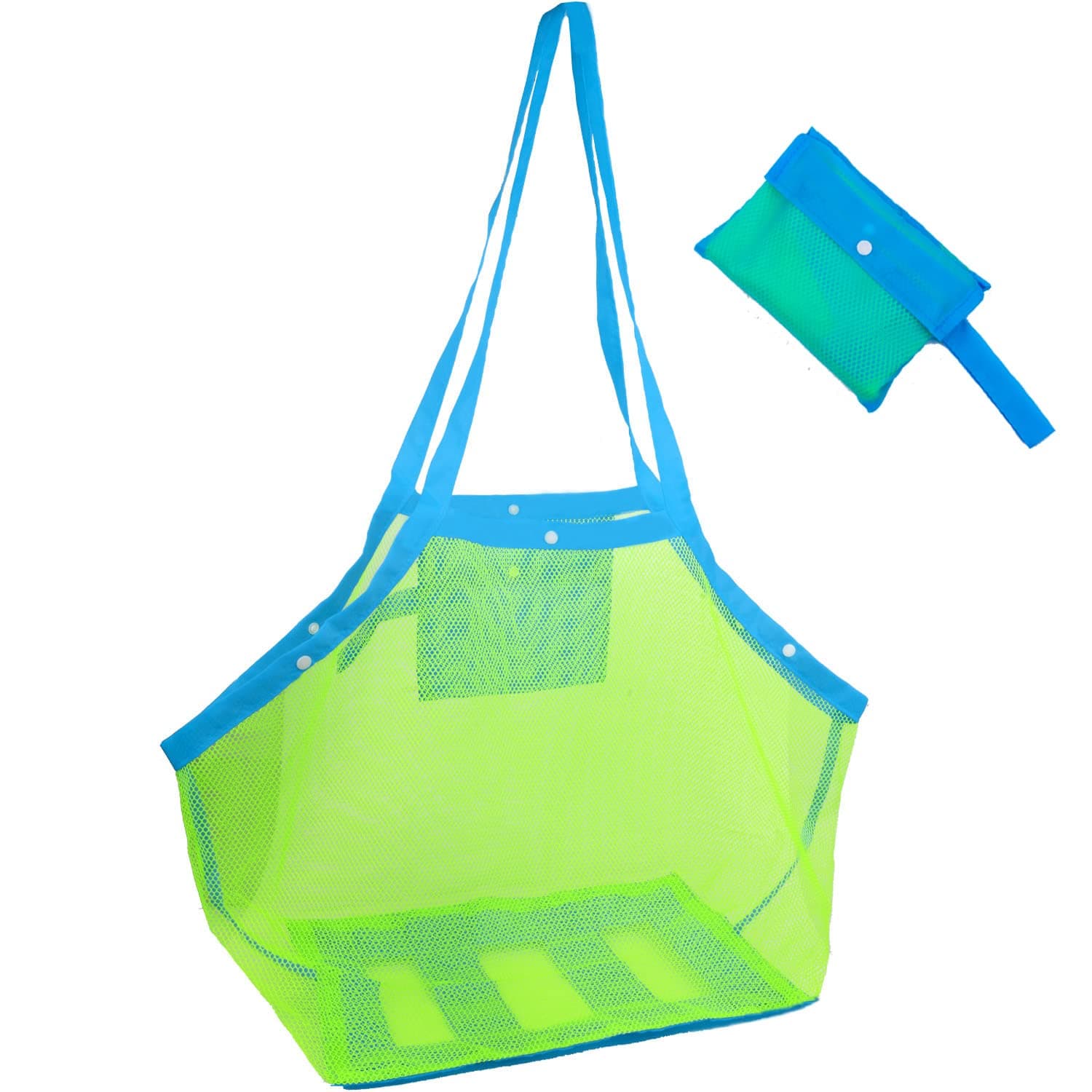 Beach Toys Bag, Extra Large Beach Accessory, Lightweight & Durable Mesh Beach Bag ，Foldable Mesh Beach Bag for Children's Toys