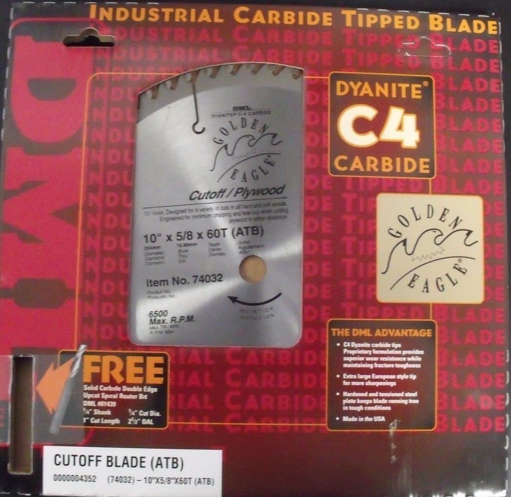 DML Golden Eagle 10" x 60T Saw Blade 5/8 arbor #74032