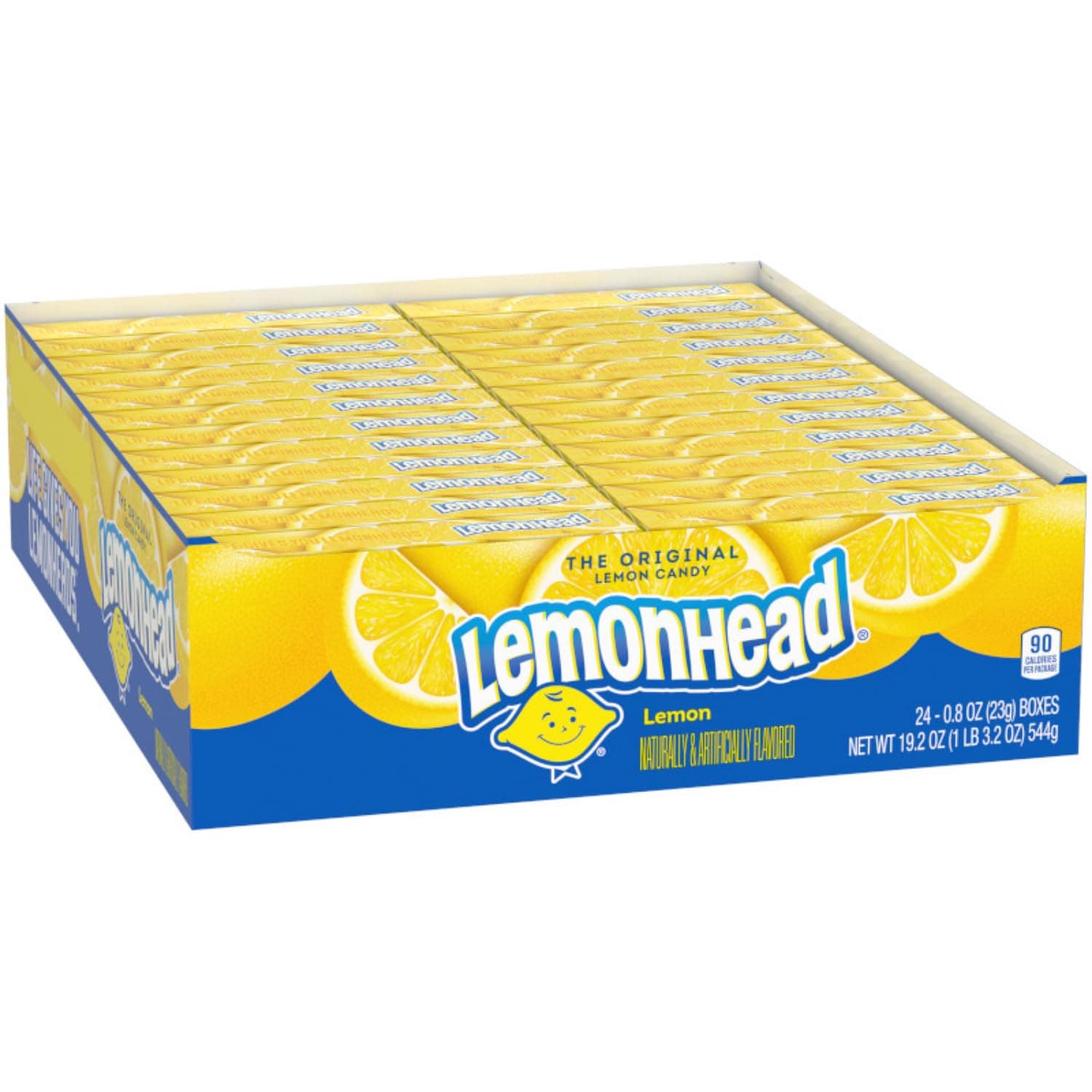 Lemonhead Hard Candy, Lemon, 0.8 Ounce Box, Pack of 24