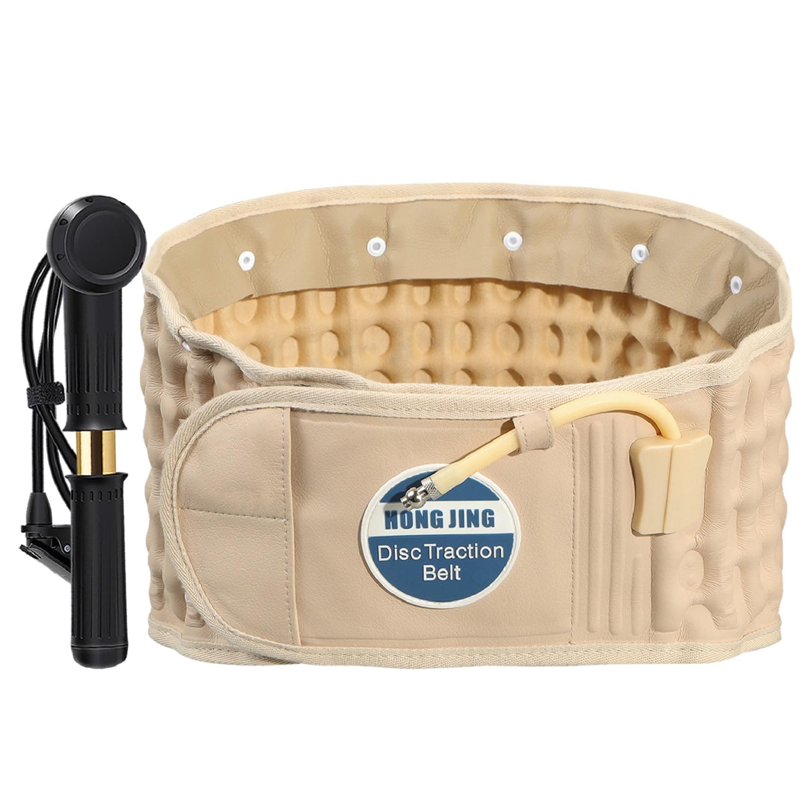 HONGJING Back Decompression Belt Lumbar Support for Back Pain Relief Lower Back Traction Device, One Size Fits 29-49 Waist