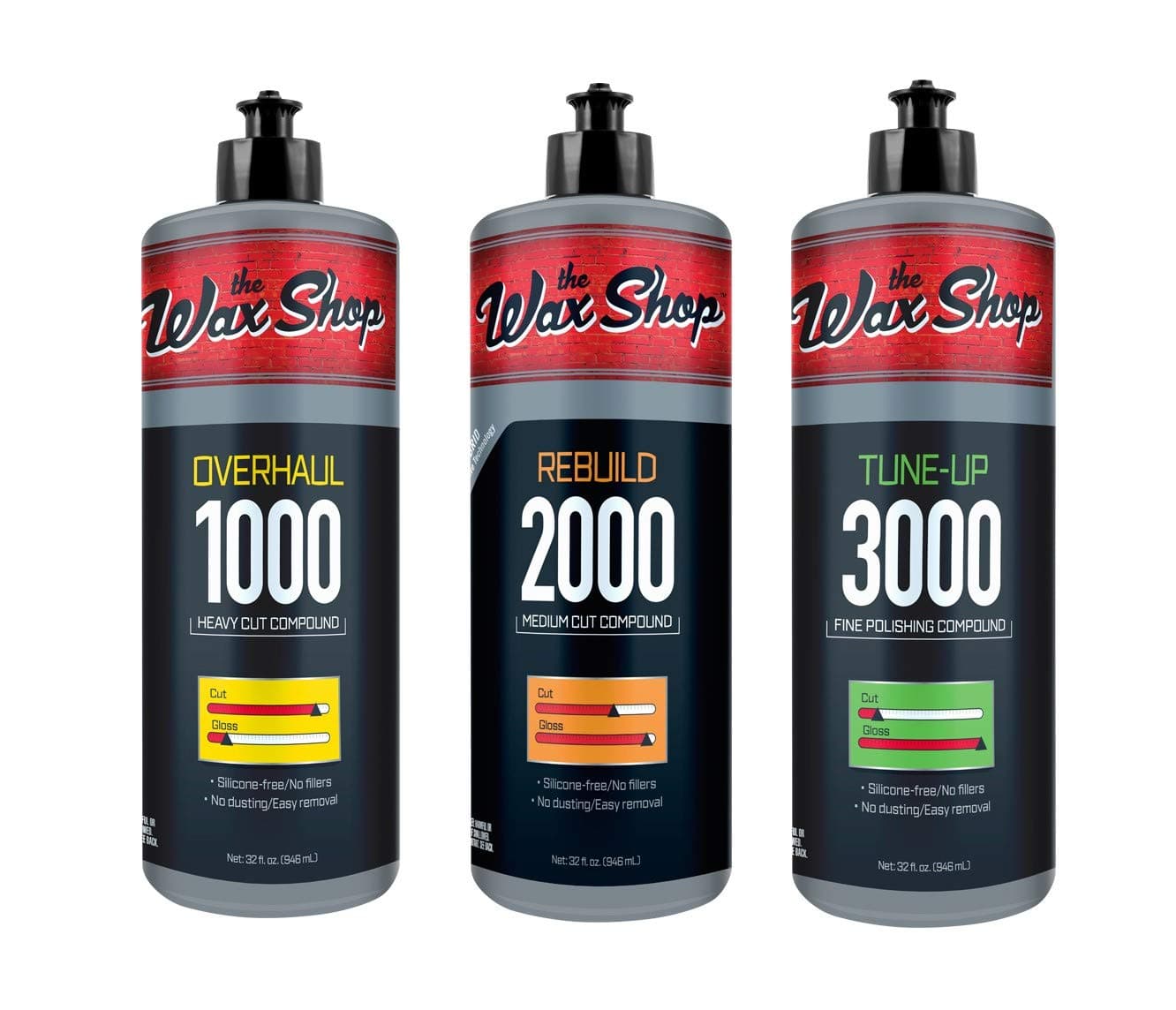 The Wax Shop Ultimate Car Compound Polish Kit 3 Pack (32fl Oz)