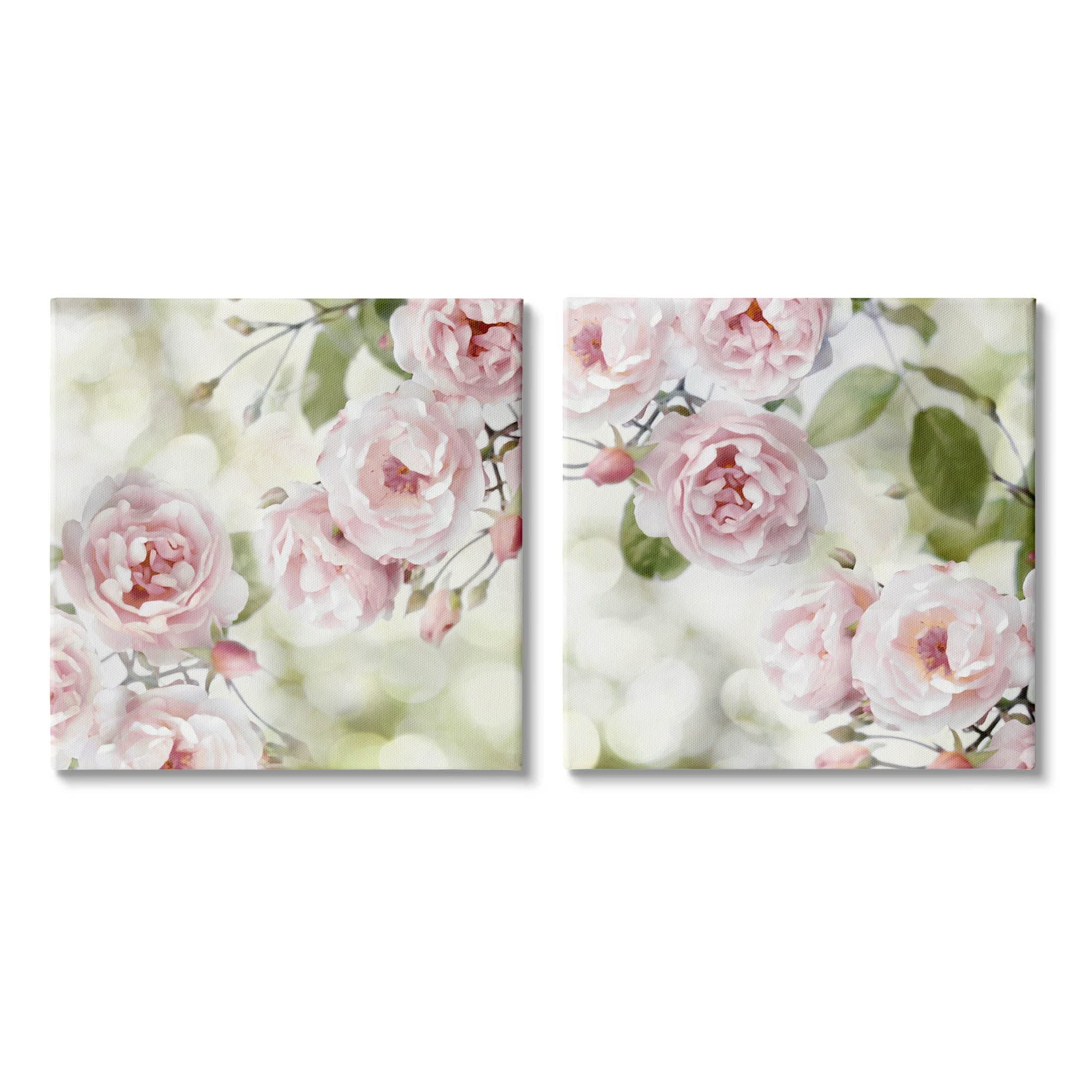 Stupell Industries Blooming Rose Bush Floral Nature 2pc Canvas Wall Art Set, Design by Joanna Lane