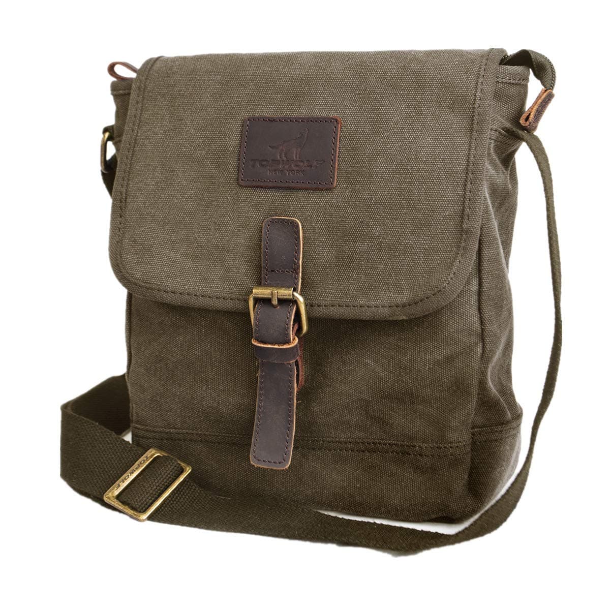 Canvas Messenger Bag Small Crossbody Bag Casual Travel Working Tools Bag Shoulder Bag Hold Phone Handset Anti Theft