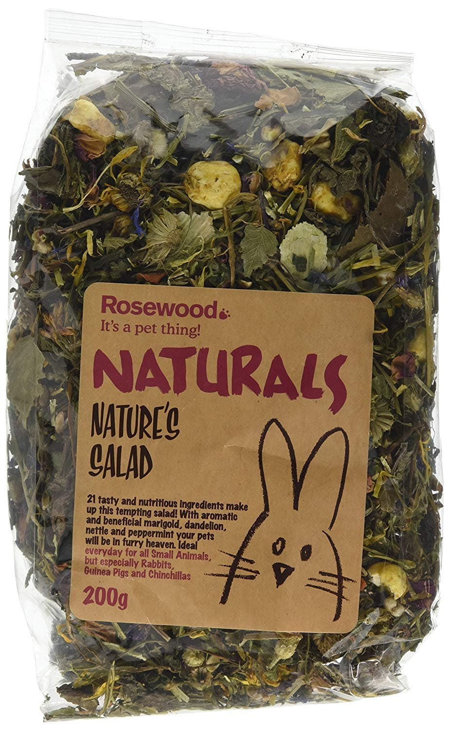Rosewood Boredom Breaker Natural Treats Natures Salad 200g (Pack of 2)