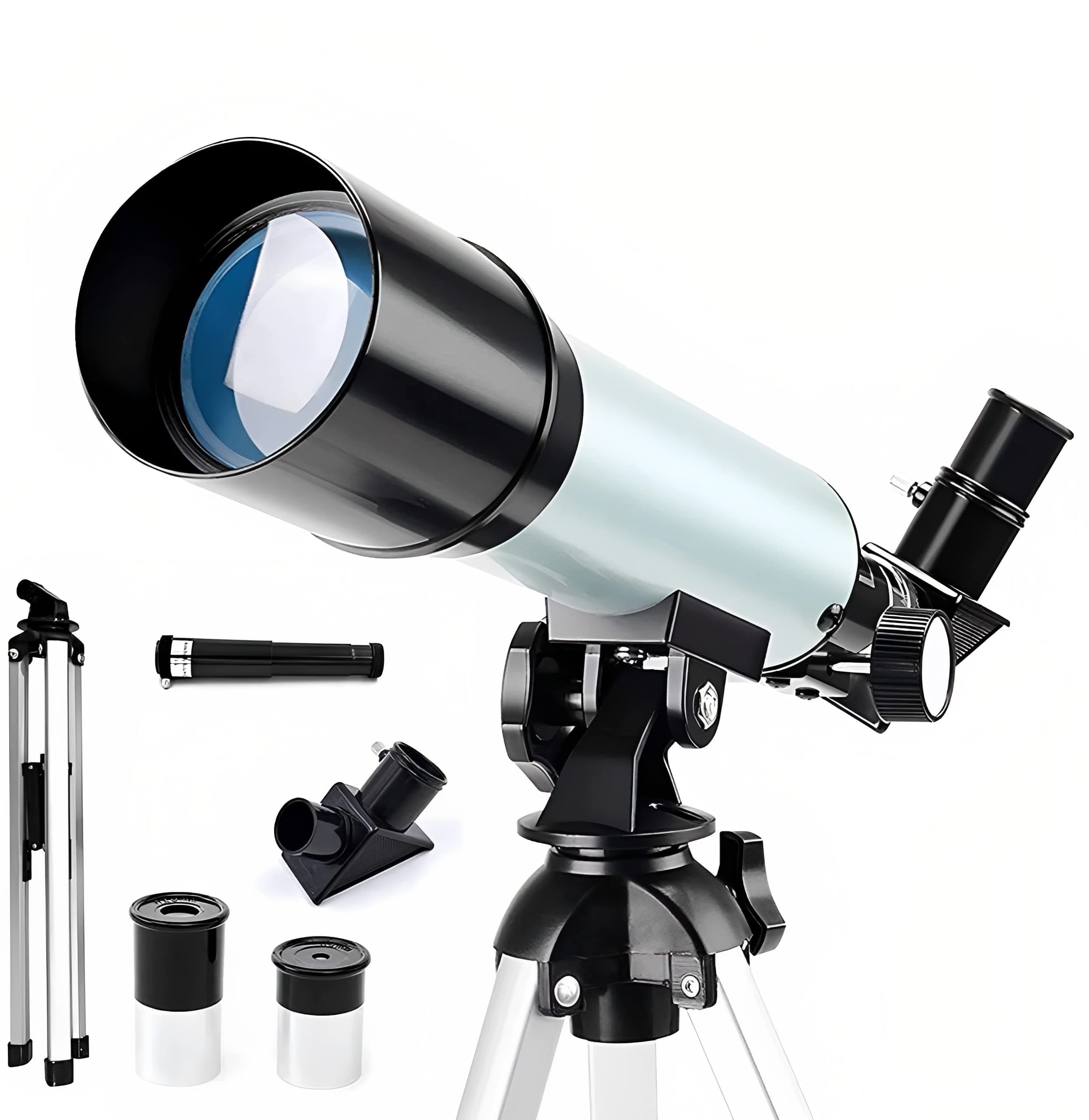 ZHIZUKA Telescope Zoom 90X HD Focus Astronomical Refractor with Portable Tripod Stand. F36050M High Power TeleScope Gift for Kids, Adults, Beginners to Explore Moon, Space, Planets, Stargazing, Wildlife Bird Watching Day-Night Sky, Hunting, Outdoor Travelling.