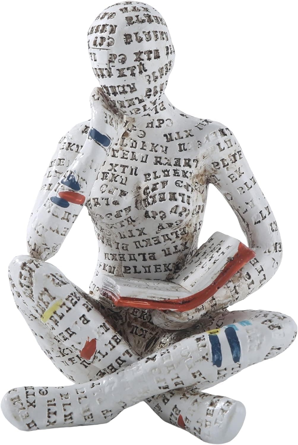 Home Decor Reading Women Figurine, Thinker Statue Aesthetic Sculpture, Room Decor Modern Abstract Decoration, on Shelf Table Desk for Living Room Office Bedroom (Style 3)