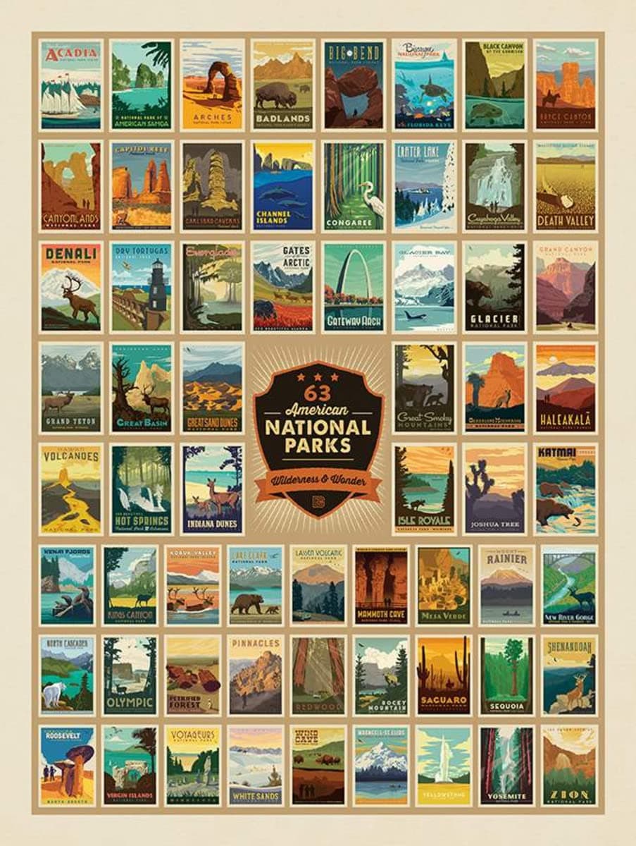 Riley Blake’s National Parks Wilderness Wonder Panel of The 63 American National Parks, Premium Quilting Fabric, Perfect for Quilting, Crafting, Sewing Projects and More… (1)