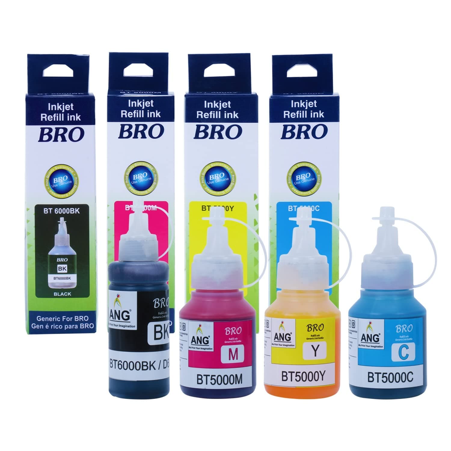 ANG Brother Printer Ink for DCP-T420W, T510W, T520W, T820DW, T920DW - Original Ink Bottles