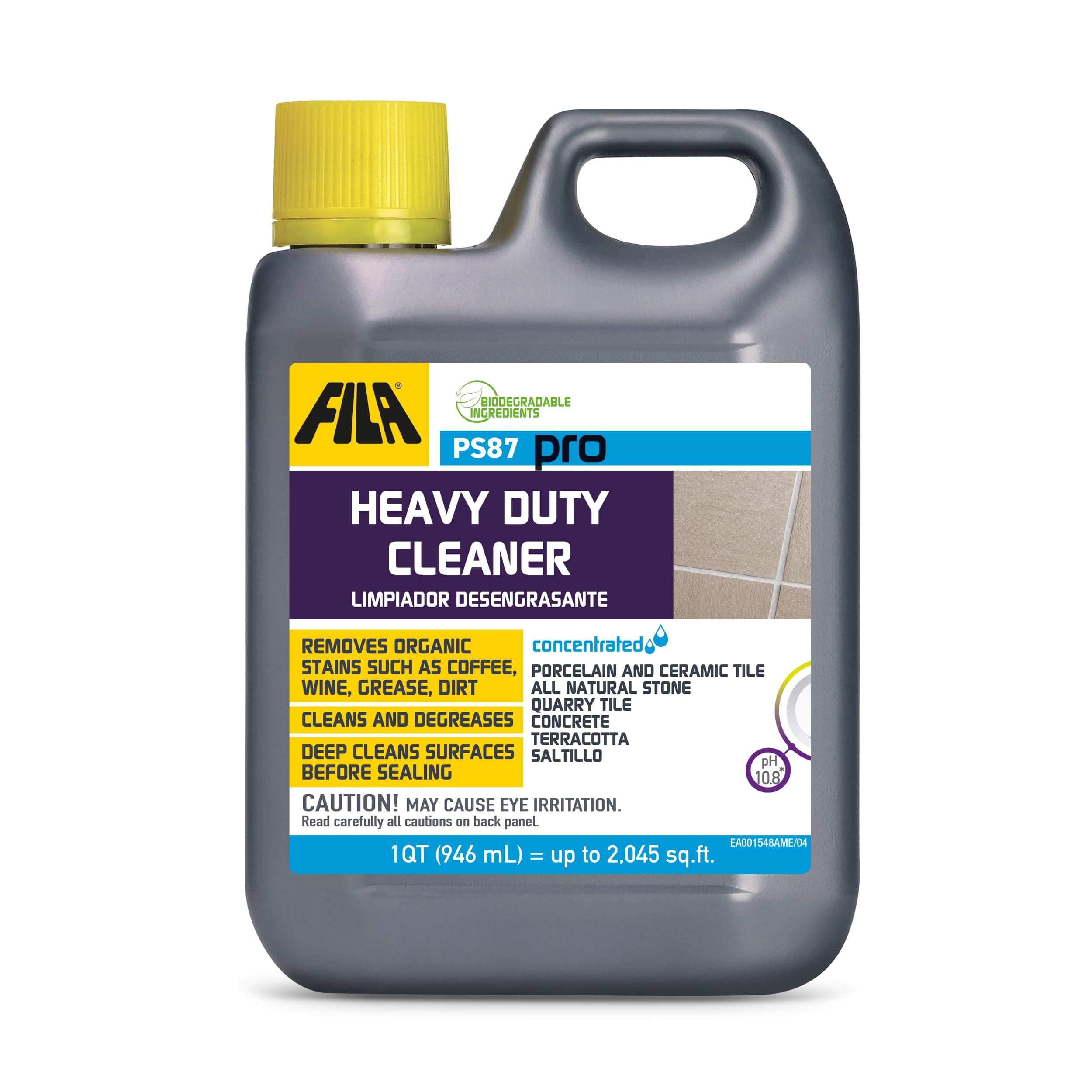 FILA PS87 - Heavy Duty Cleaner for Acid Sensitive Stone - 1 Quart (946 ML) by FILA