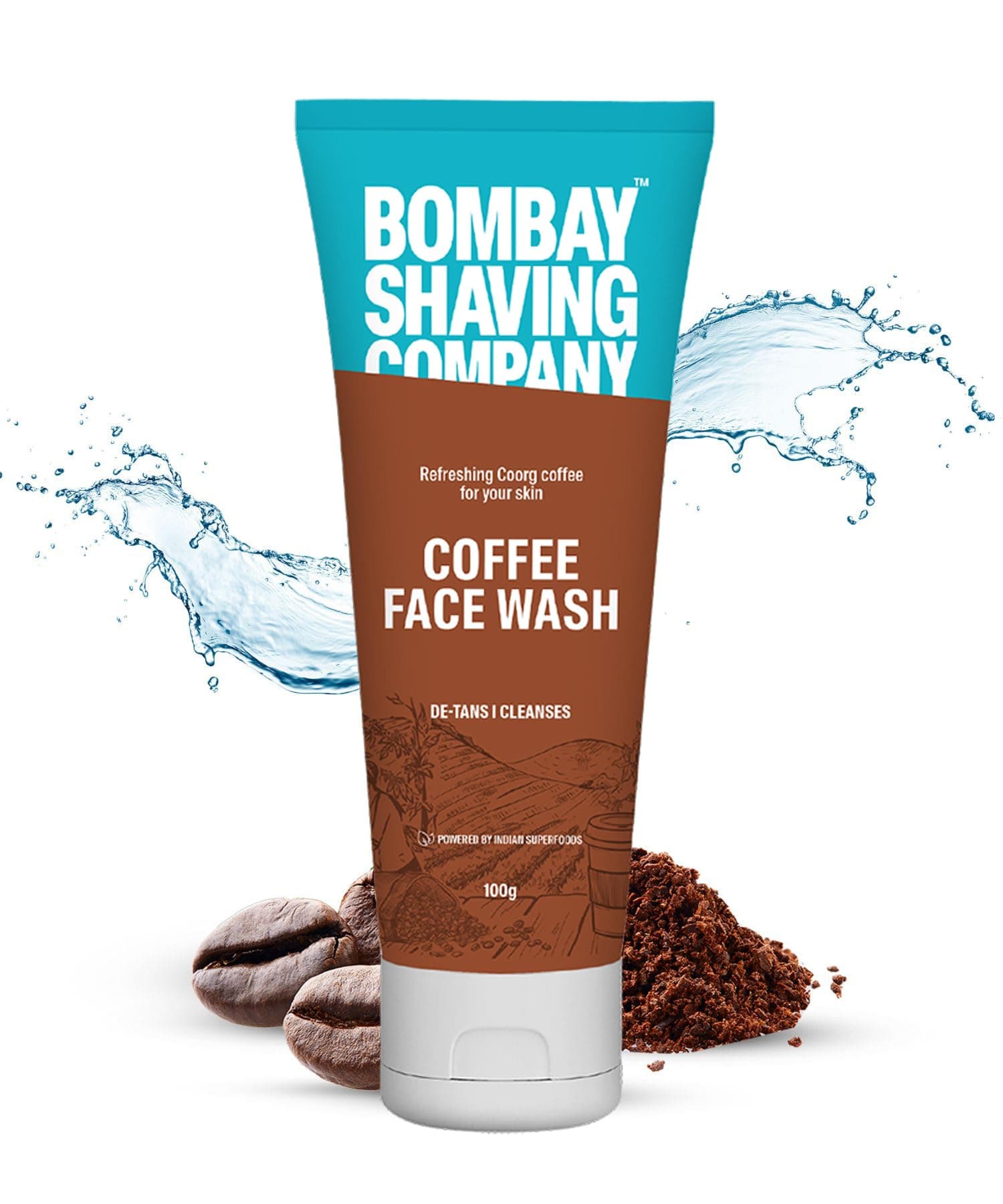 Bombay Shaving Company Coffee Face Wash For Men & Women Deep Cleanses, De Tans & Blackhead Removal Made In India, Multi, 100 Gram (Pack Of 1)