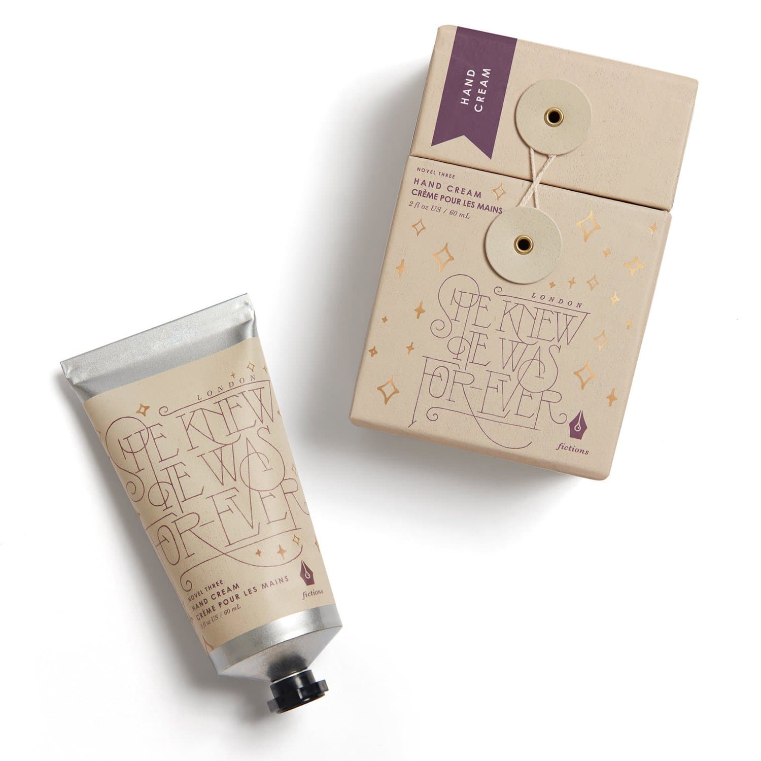 Fictions Hand Cream - London. She Knew He Was For-Ever - By Gino Percontino - Fast-Absorbing Rich Natural Oils - Honeysuckle, Magnolia, Green Tea, Honey, Warm Woods - 2 oz