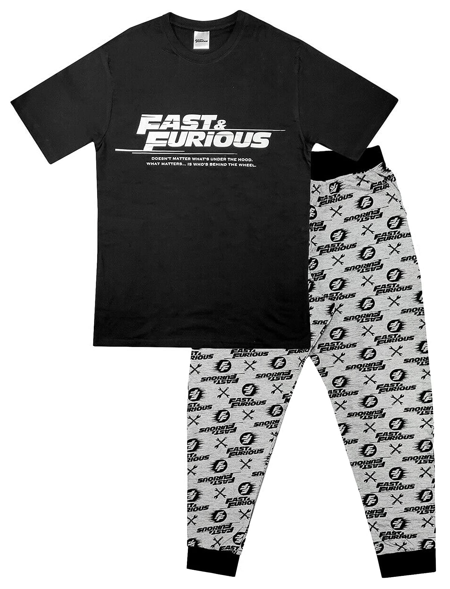 Mens Fast & Furious Pyjamas | Official Licensed Movie Pj Sets, Small - X-Large