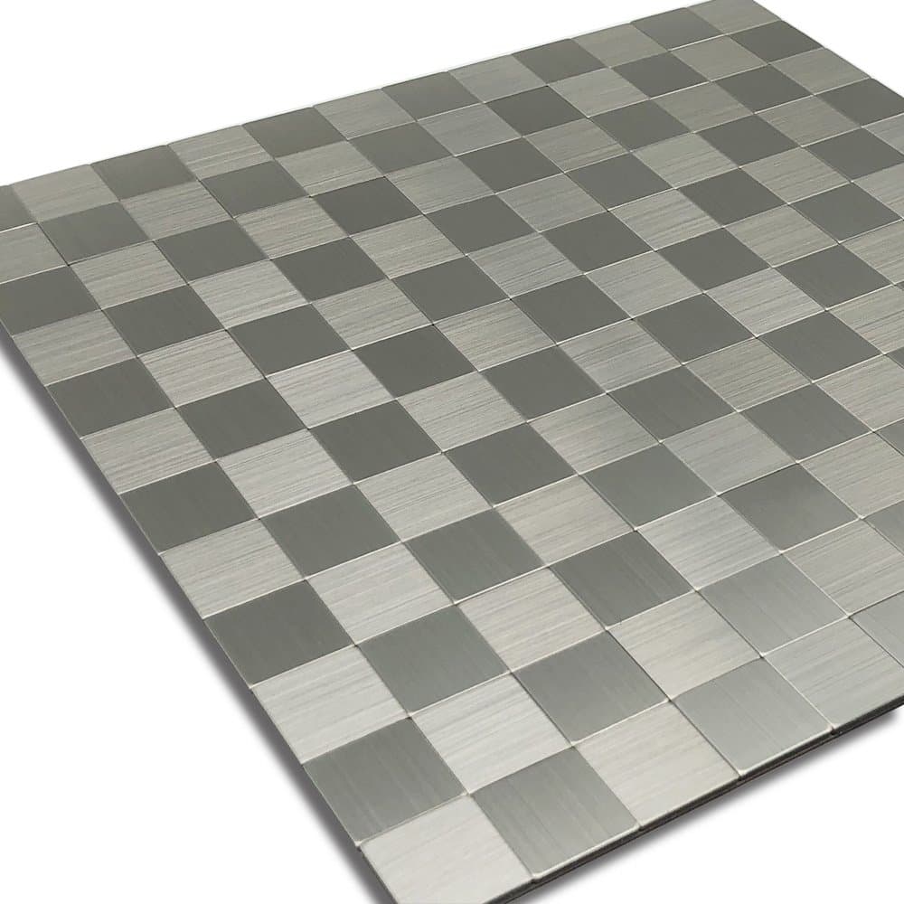 Royllent,Peel and Stick Tile for Kitchen, Stick on Tiles Backsplash,Aluminium Mosaic Tile for accent glossy wall,Furniture Decoration,1 sq.ft. (01)