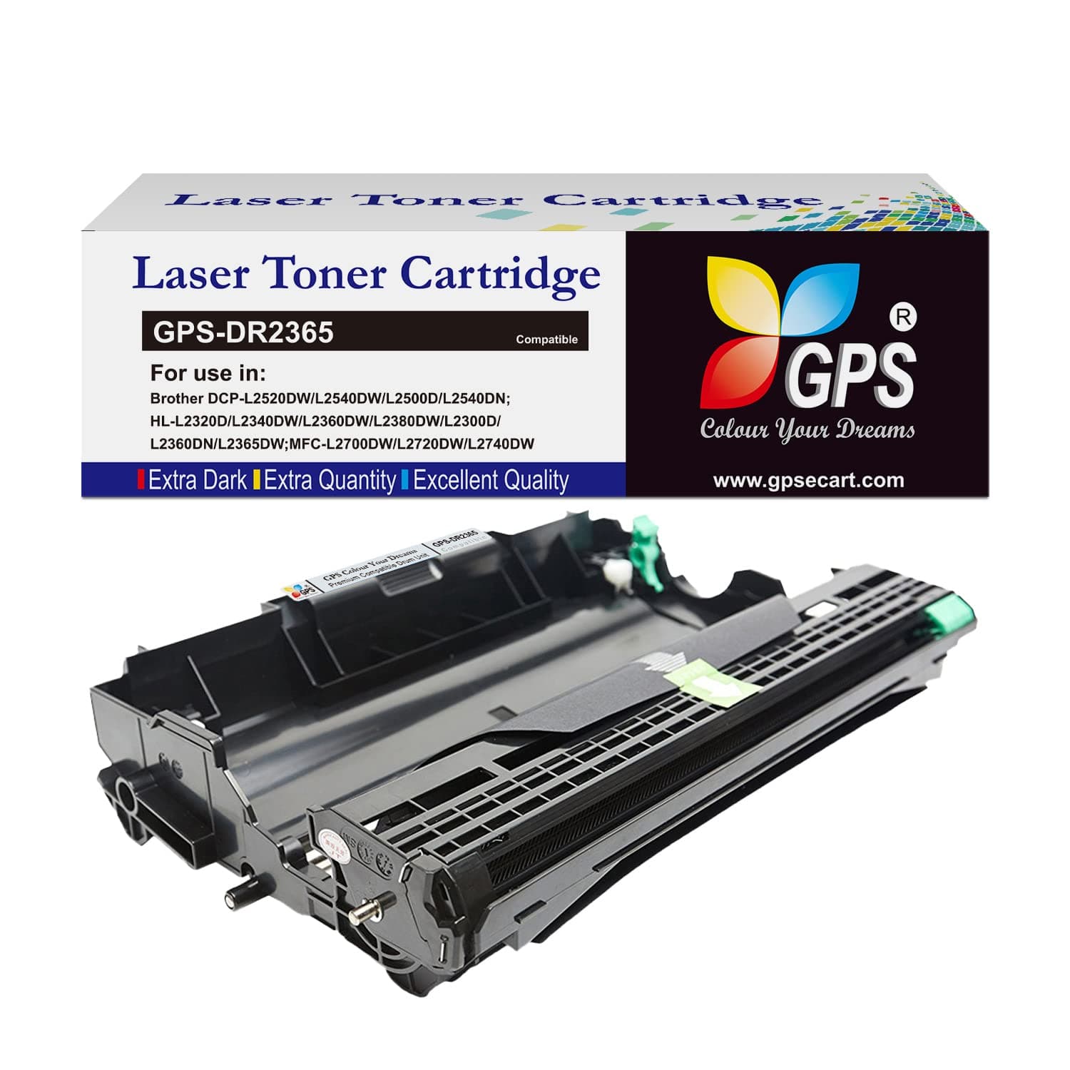 GPS Colour Your Dreams DR 2365 Drum Unit for Brother Hl-L2300 , L2305 , L2320 , L221D , L2340 , L2360 , Dcp-L2541Dw , L2520 , L2540 , Mfc-L2700 , L2740, L2701Dw Printer Cartridge