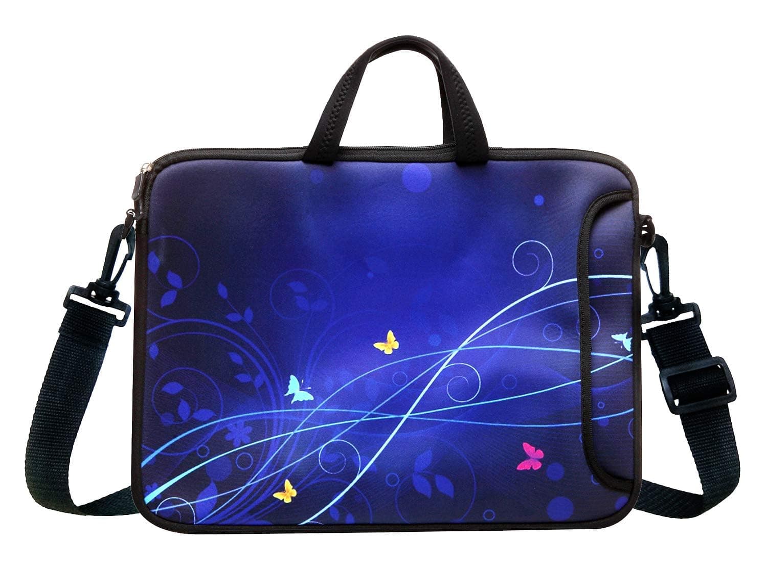 17-Inch to 17.3-Inch Neoprene Laptop Shoulder Messenger Bag Case Sleeve For 16 16.5 17 17.3" Inch Acer/Asus/Dell/Lenovo/HP/Macbook (Blue)