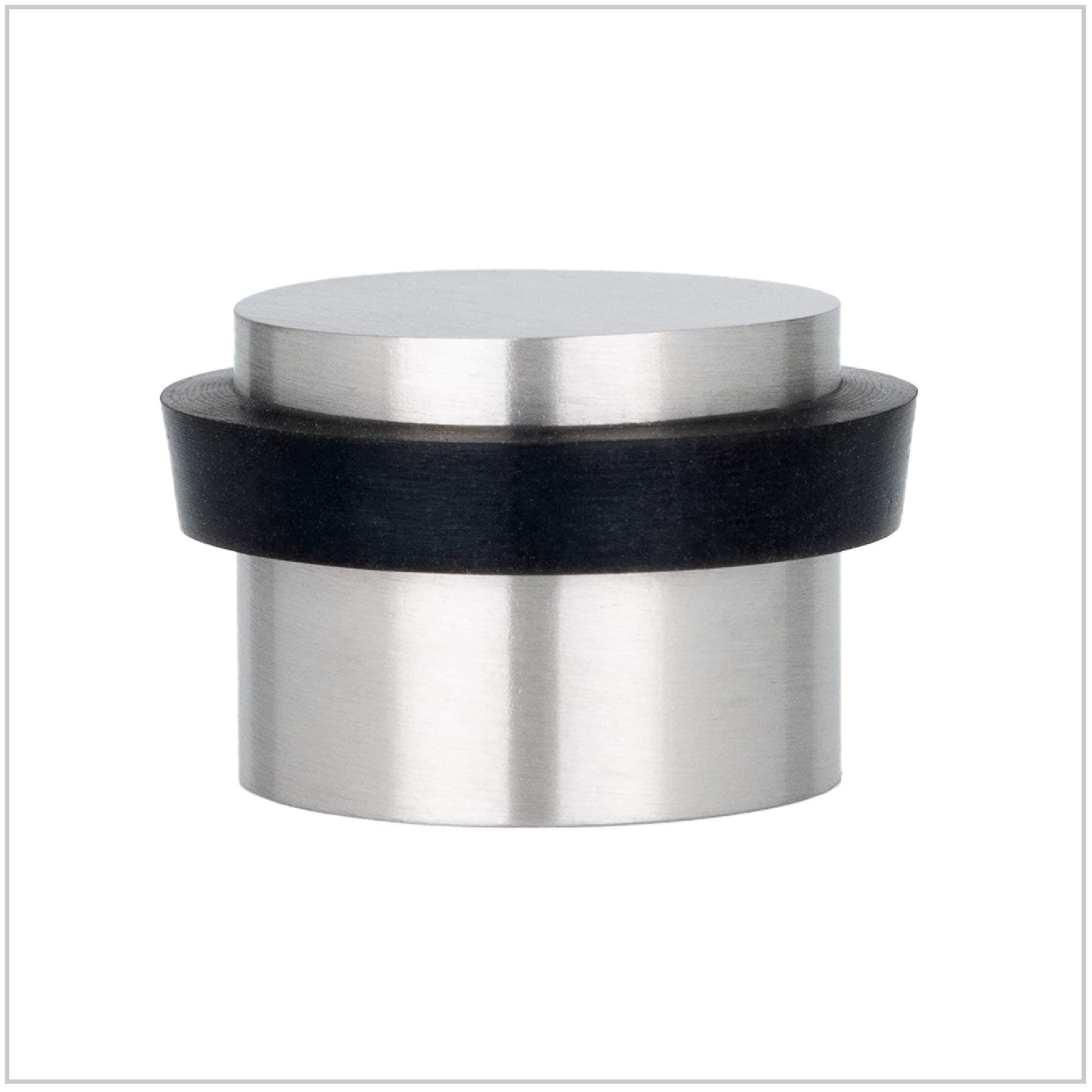 Sponsored Ad – EVI Herrajes I-163 - Door Stop, Adhesive, Finish matt INOX (Stainless Steel) Black Rubber