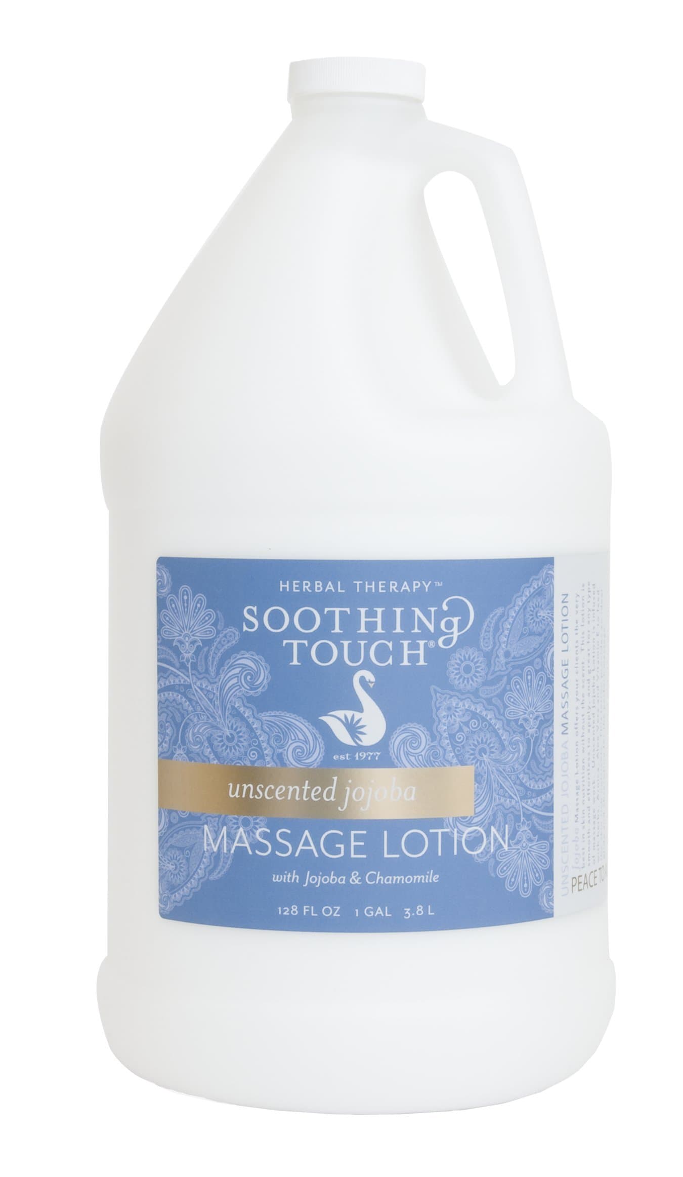 Soothing Touch 304892-06-LE128 Unscented Jojoba Massage Lotion, Arnica Flower, Aloe Vera, Deeply Moisturizing, 1 Gallon