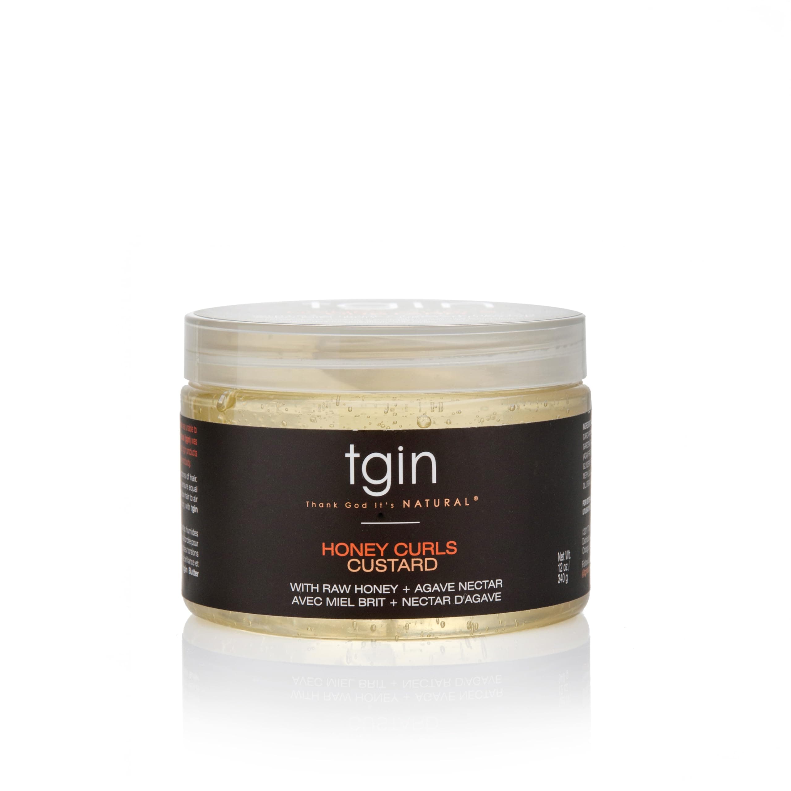 Tgin Honey Curls Custard For Natural Hair - Dry, Curly, Damaged Hair - 12 Oz