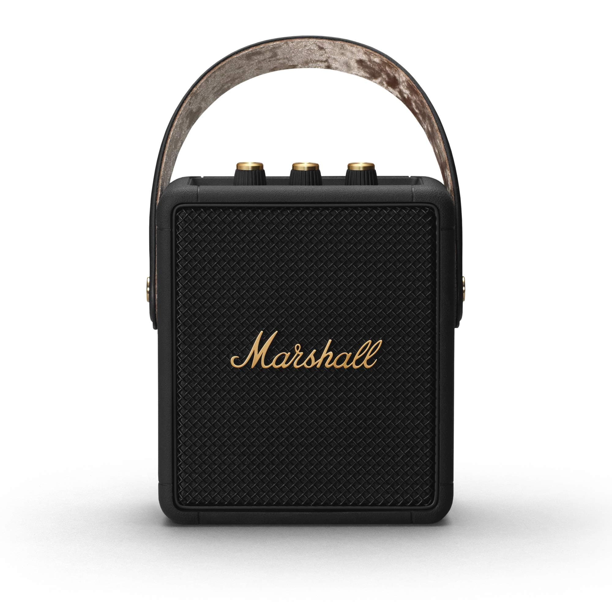 Stockwell II Portable Bluetooth Speaker with 20+ Hours of Portable Playtime, (360° Sound), Water-Resistant (IPX4) – Black & Brass.