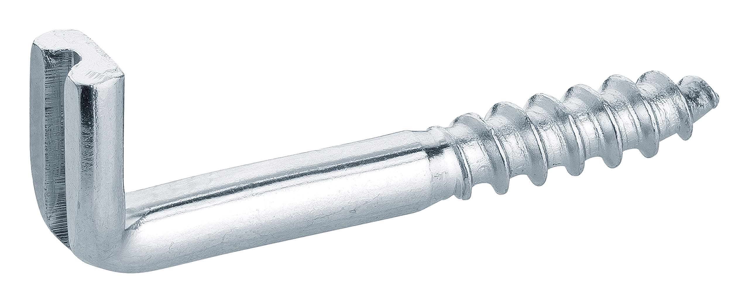 haggiy Screw Hooks Straight with Slot | 25 Pieces | Hook Screw galvanised | Wall Hooks | Swivel Hooks | high Load Capacity | 4,5 x 40 mm