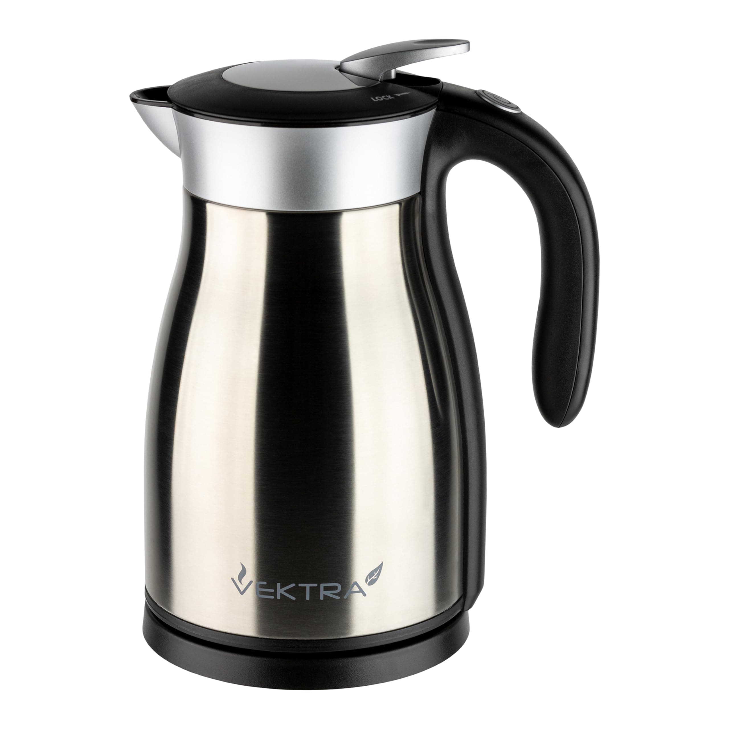 Vektra Kettle, Series 1 in Stainless Steel, vacuum insulated environmentally eco-friendly kettle, stainless steel finish, 1.7 litre