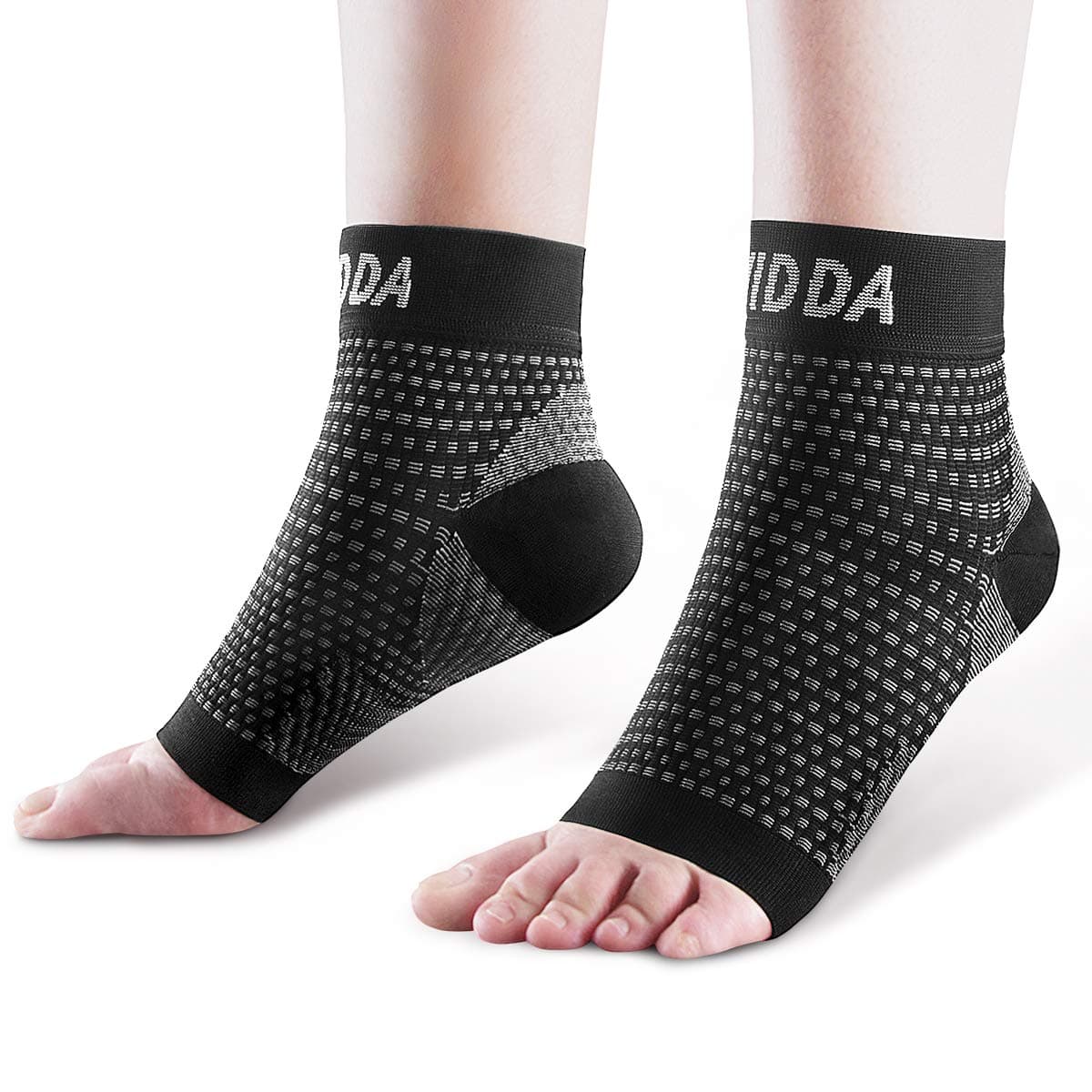 AVIDDA Plantar Fasciitis Socks 1 PAIR, Compression Foot Sleeves for Sport Arthritis Pain Relief, Ankle Support Brace for Men and Women Black L