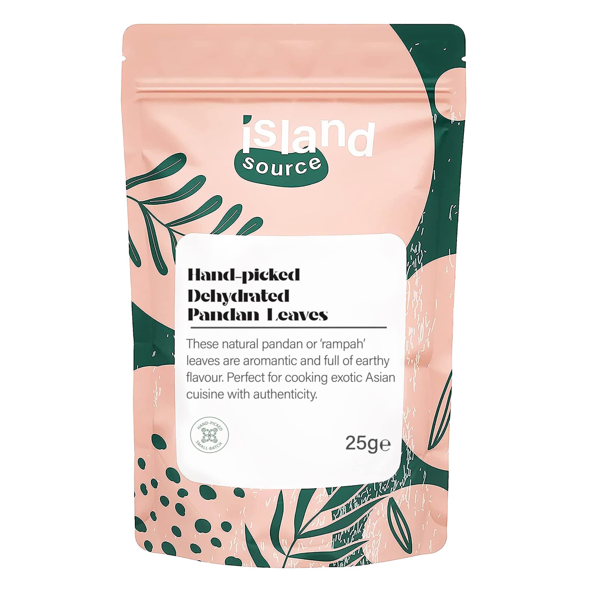 Pandan Leaves Natural Dehydrated 25g – Handpicked not Pandan Leaves Dried or Dried Pandan Leaves – Essential Spices for South Asian Dishes - Superior Flavour Sri Lankan Curry Spices by Island Source