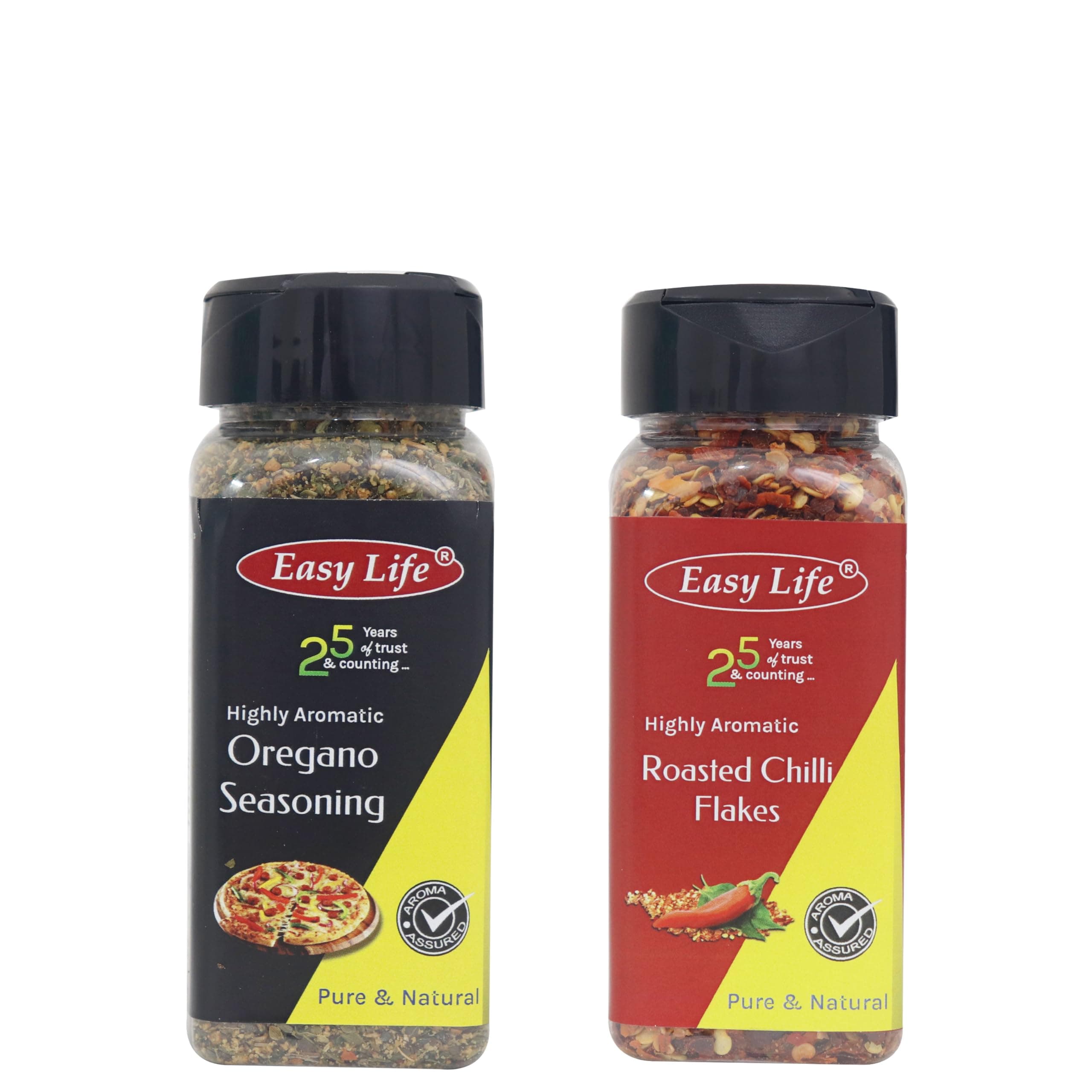 Oregano Seasoning 50g with Roasted Pizza Chilli Flakes 50g (Perfect Combo of Seasonings and Spice for Pizza Pasta Risotto Lasagna Spaghetti Polenta)