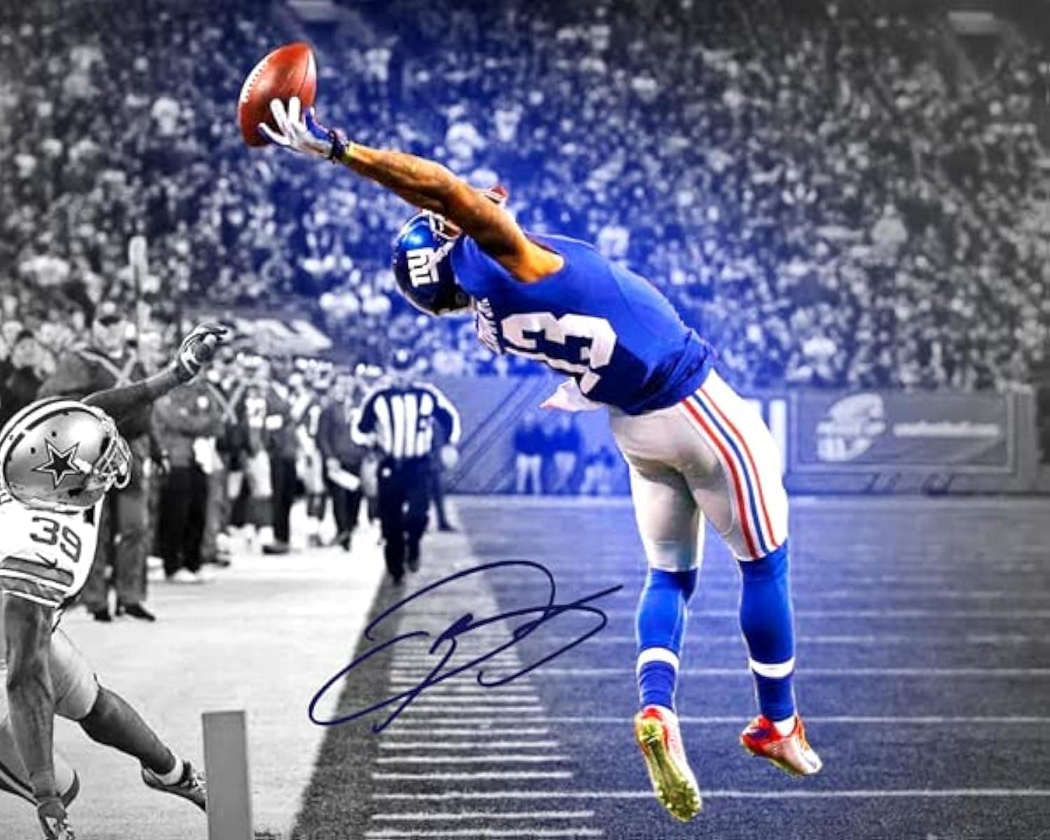 Ikonic Fotohaus Odell Beckham Jr the Iconic Catch Signed Photo Autograph Print Wall Art Home Decor