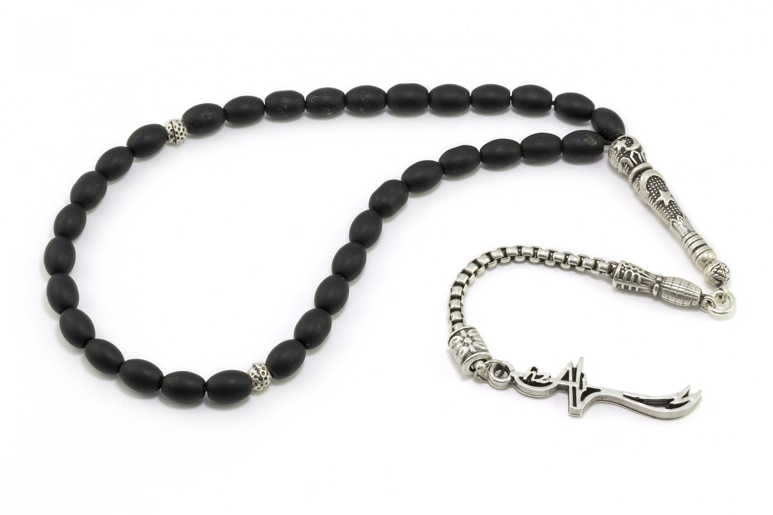 Gök-TürkRosary Prayer Beads Tesbih Tasbih Zulfikar Dhul-fiqar Sword of Ali Alevi