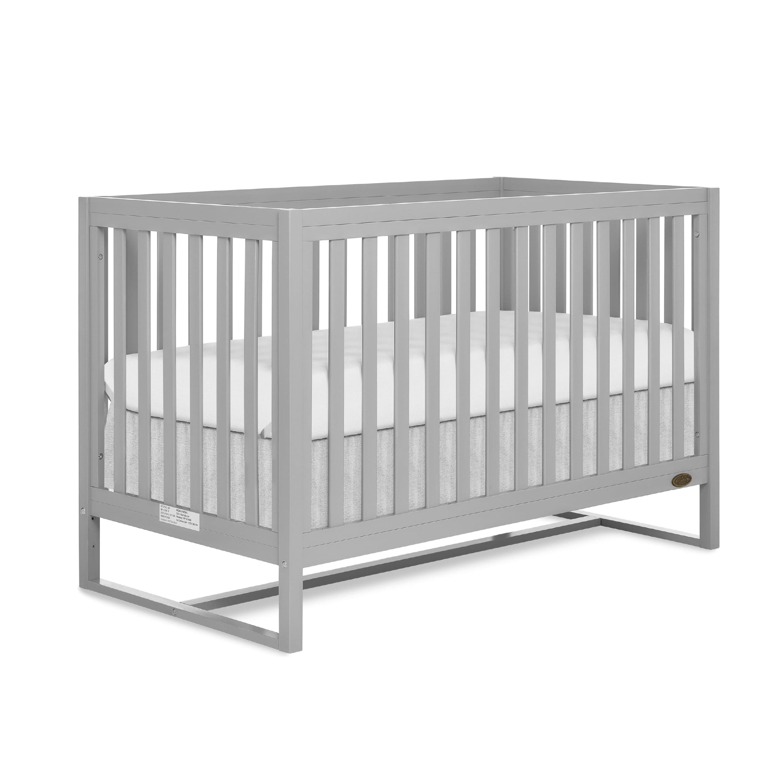 Dream On Me Arlo 5-in-1 Convertible Full-Size Baby Crib in Pebble Grey, GreenGuard Gold & JPMA, Converts to Toddler, Day & Full-Size Bed, 3 Mattress Heights, Non-Toxic Finish, Sustainable Pinewood