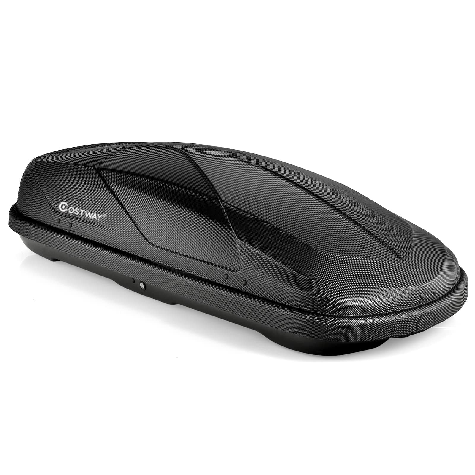 COSTWAY Car Roof Box, 400L Capacity Hard Roof Cargo Carrier with Security Keys & Dual Side Opening, Waterproof Rooftop Luggage Storage Box for Car, SUV, Van, Fits Most Cars (Black)