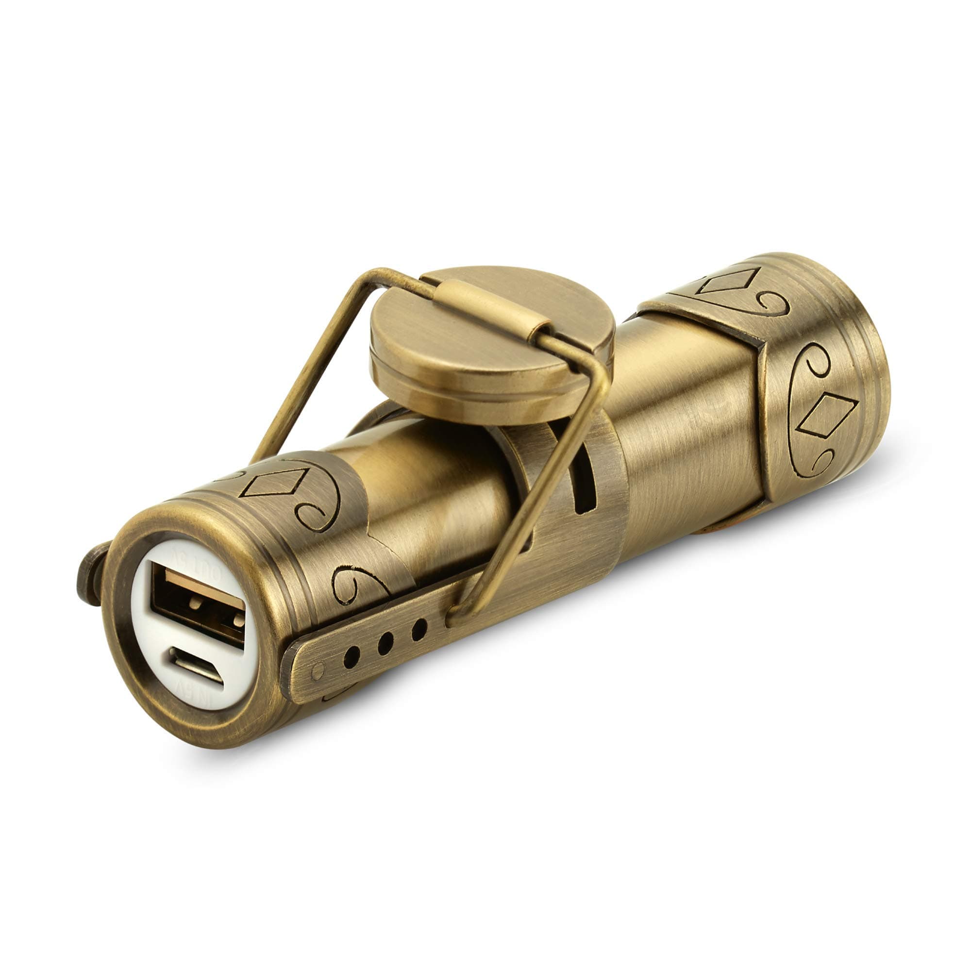 Steampunk Powerbank | Power Bank Portable Charger | 3000 mAh External Battery Charging Bank | 3-in-1 universal charging cable