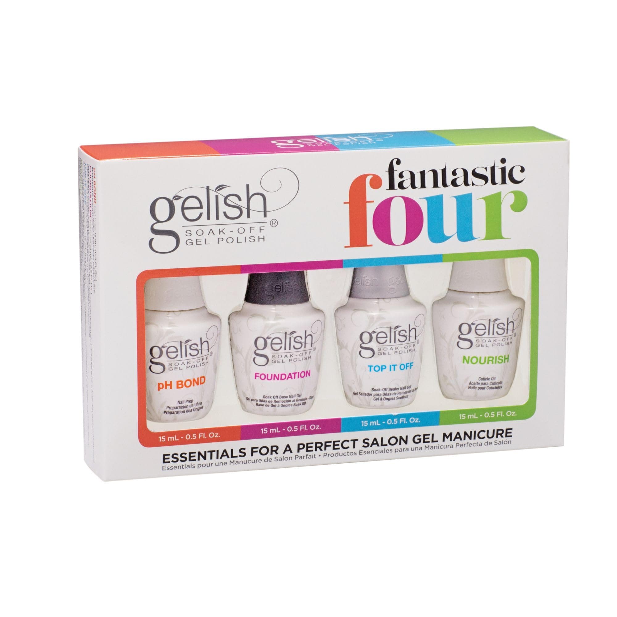 Fantastic Four Essentials Kit – Long-Lasting, Chip-Free Shine, Durable Finish, Complete Professional Manicure System for Salon-Quality Nails at Home
