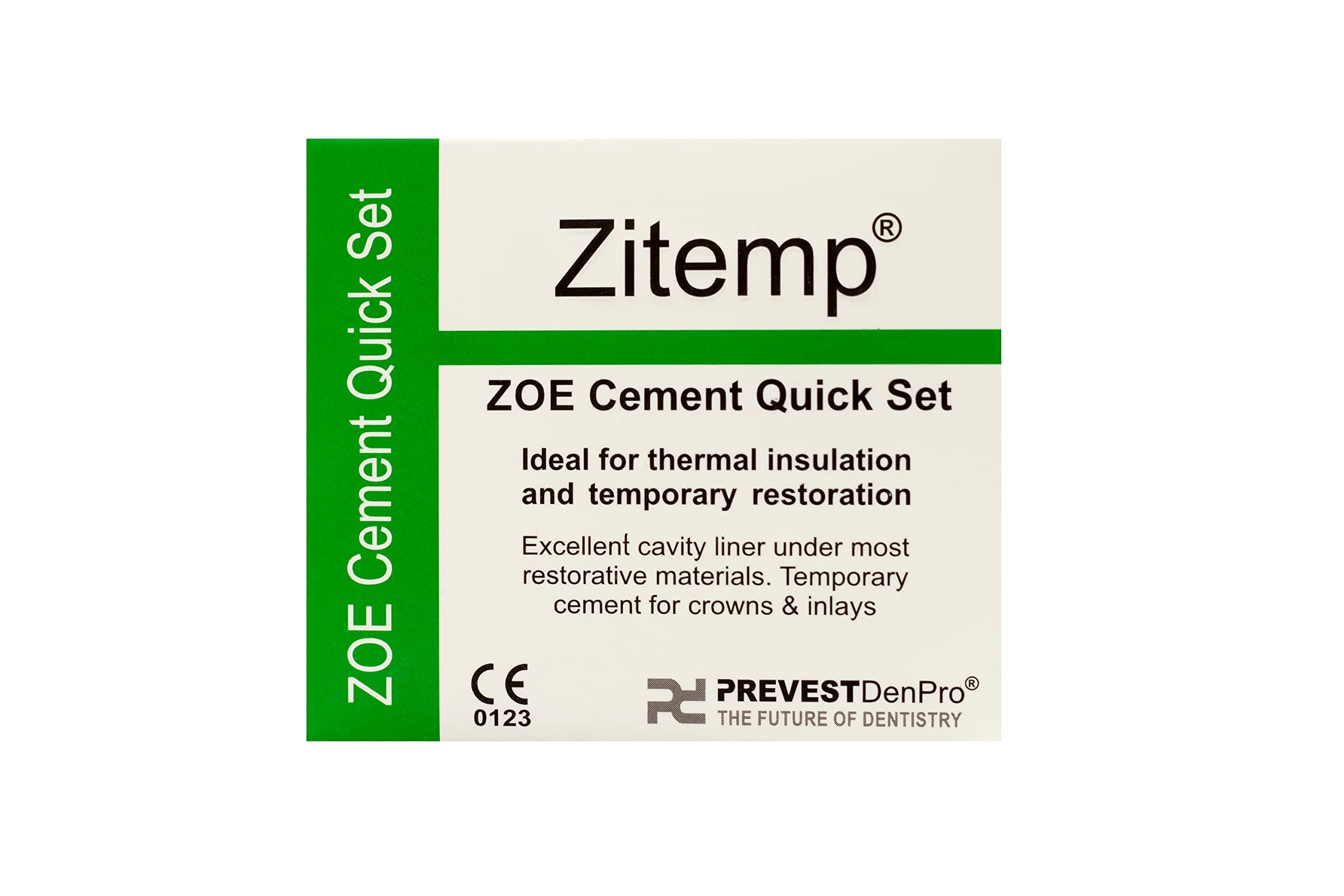 Prevest DenPro Zitemp ZOE Cement Quick Set, Liquid - 10ml, Powder - 20g