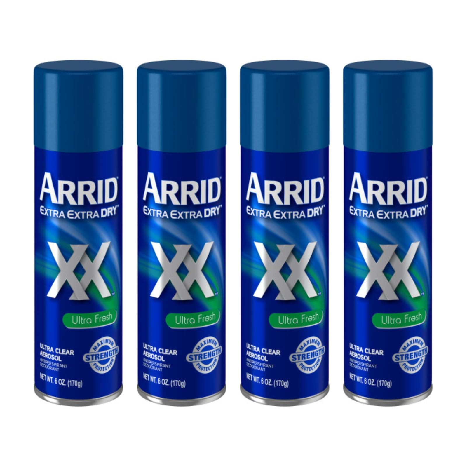 ARRID XX Ultra Clear Anti-Perspirant Deodorant Spray, Ultra Fresh 6 oz (Pack of 4)