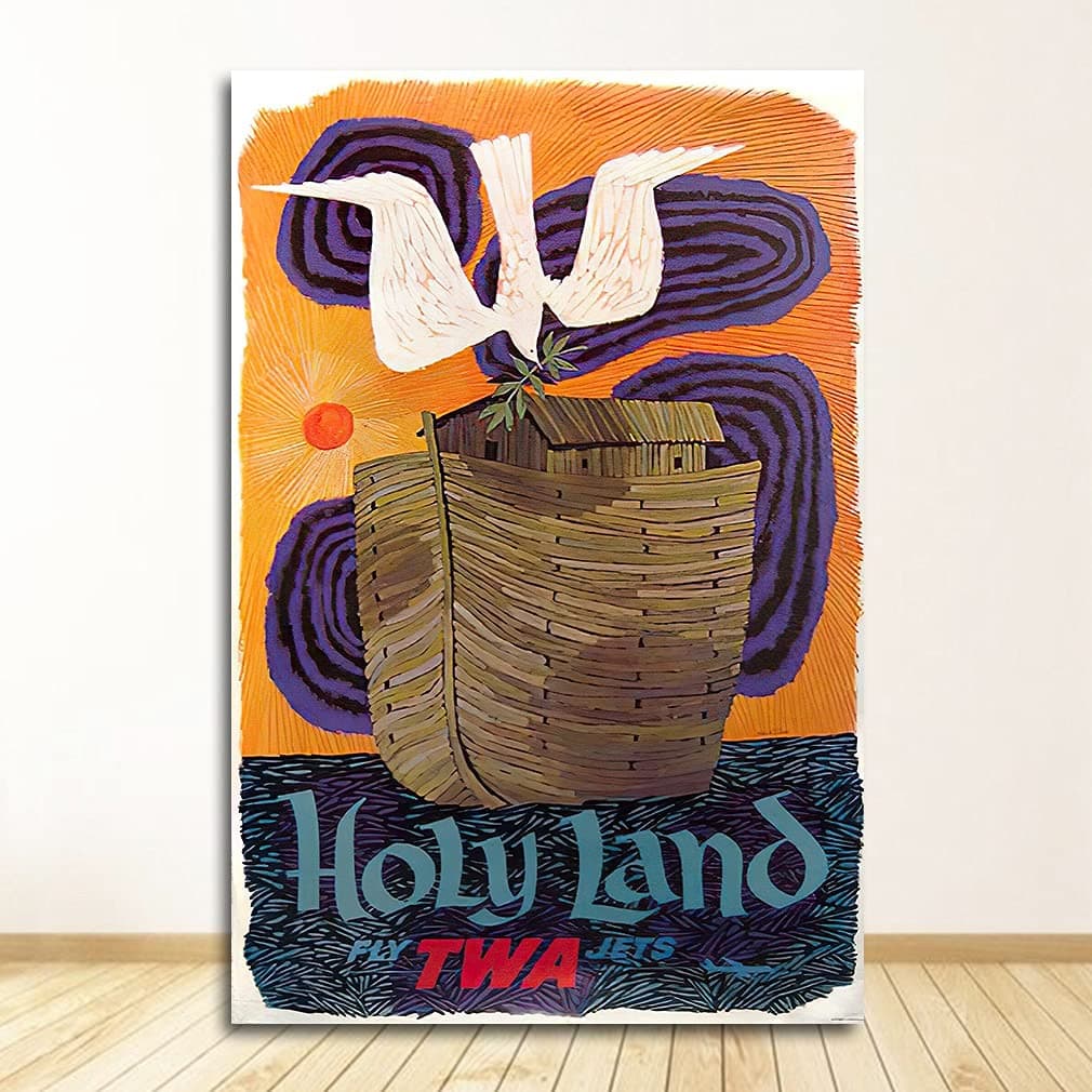 YINGFUN Prints Wall Art Canvas Painting Room Home Decor Bangkok Tel Aviv Europe World City Tour Scenery Vintage Landscape Poster (Color : Q, Size : 30x40cm No Frame)