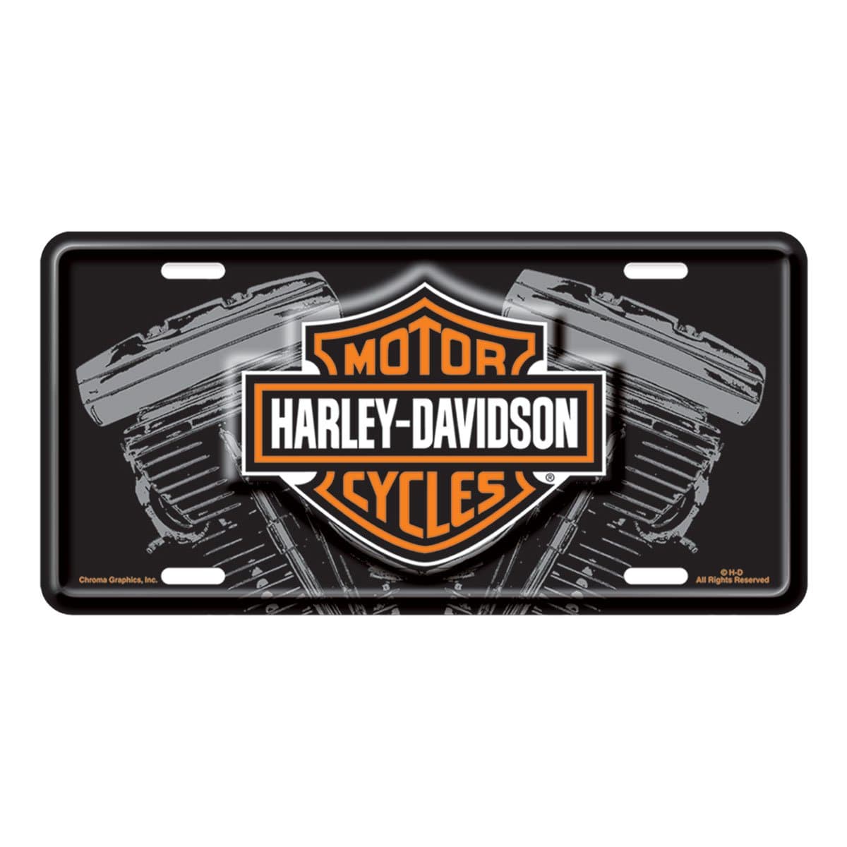 Harley Davidson V Twin Engine License Plate
