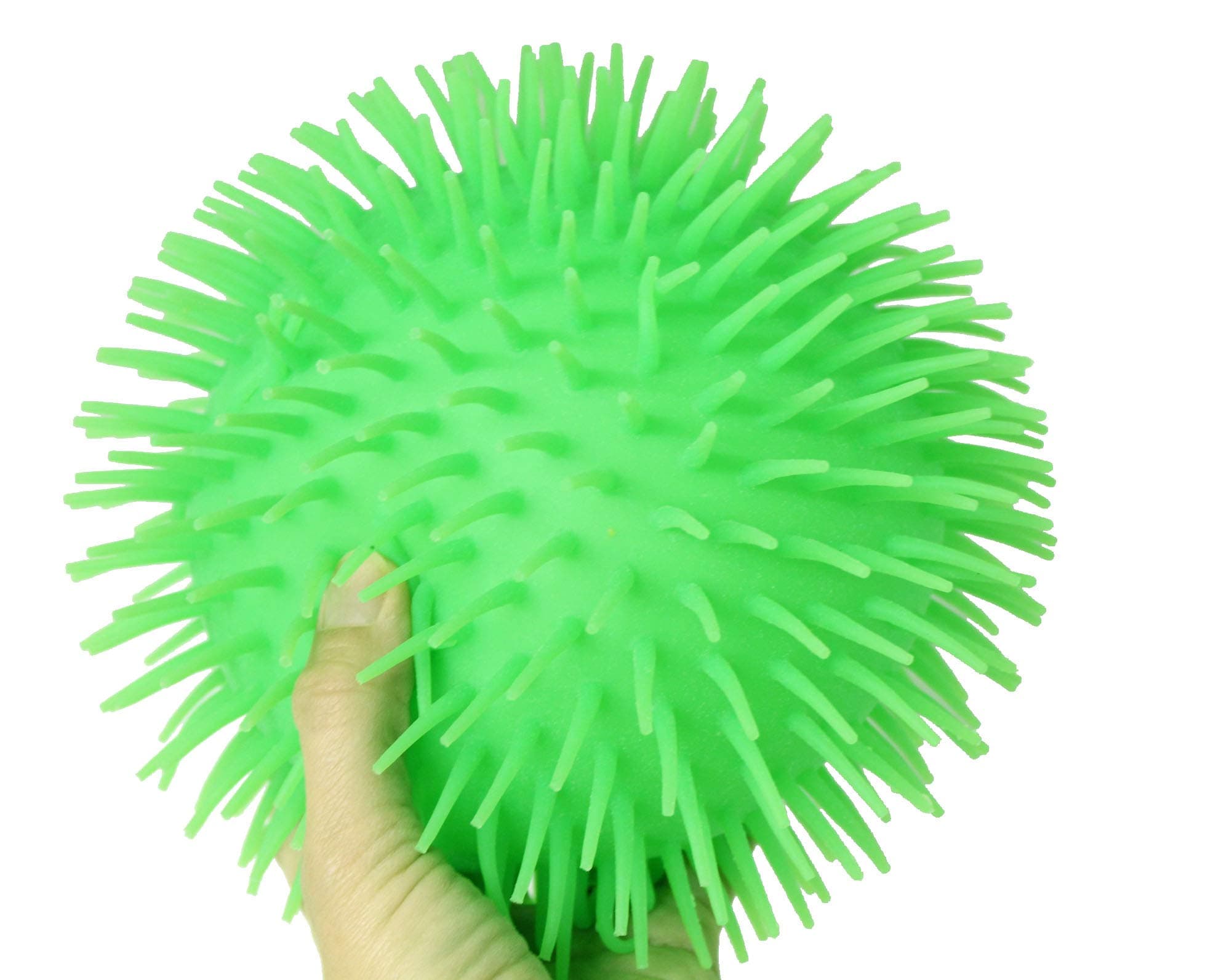 Curious Minds Busy Bags Solid Color Jumbo 9" Puffer Ball - Sensory Fidget and Stress Balls - OT Autism SPD (Random Color)