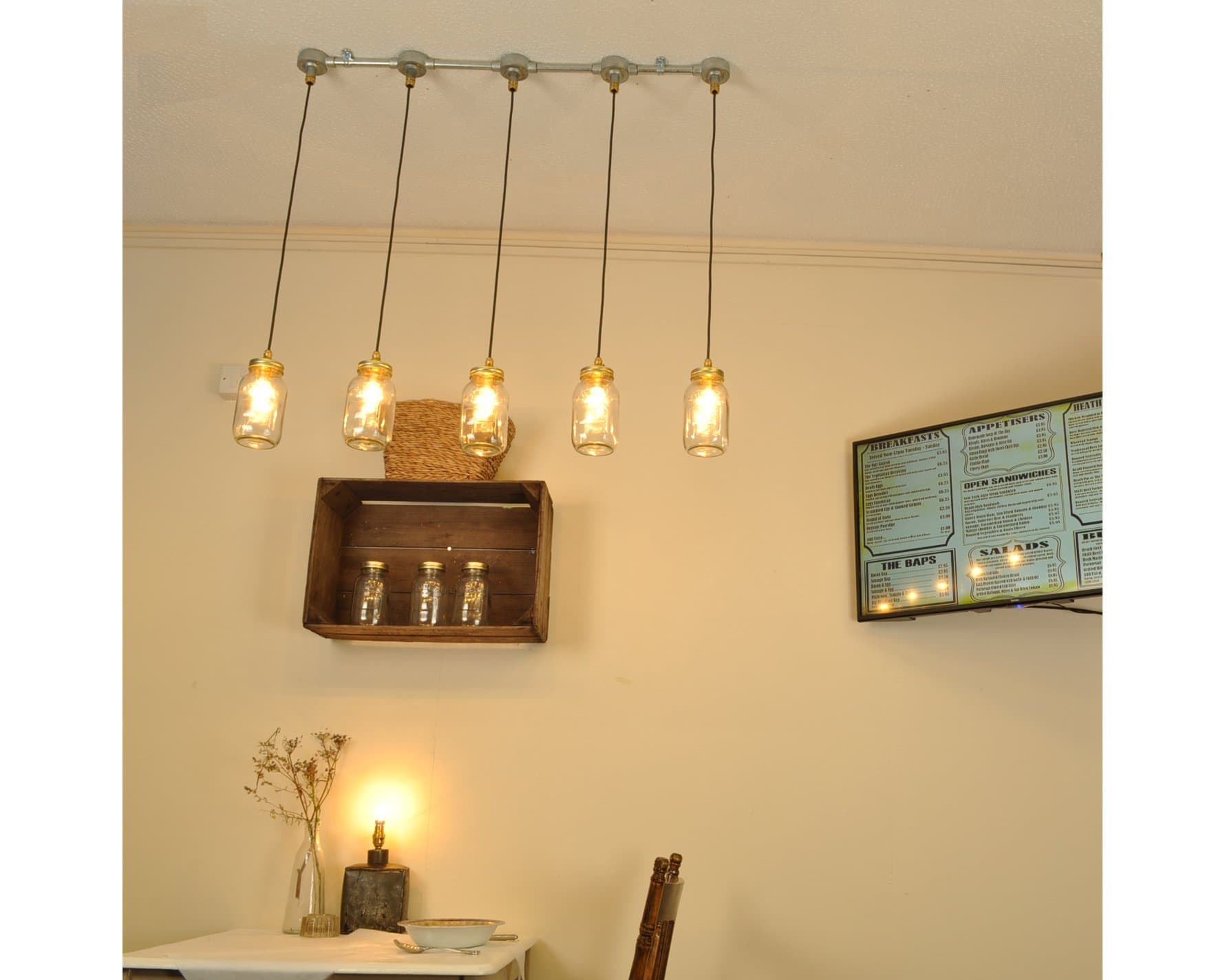 Industrial Style Ceiling Light 5 Way Hopkins