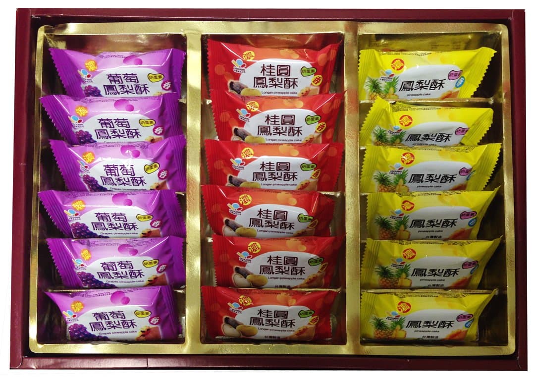 Yeou Bin Longan Grapes Pineapple cake Fruit Gift Box (18pcs)