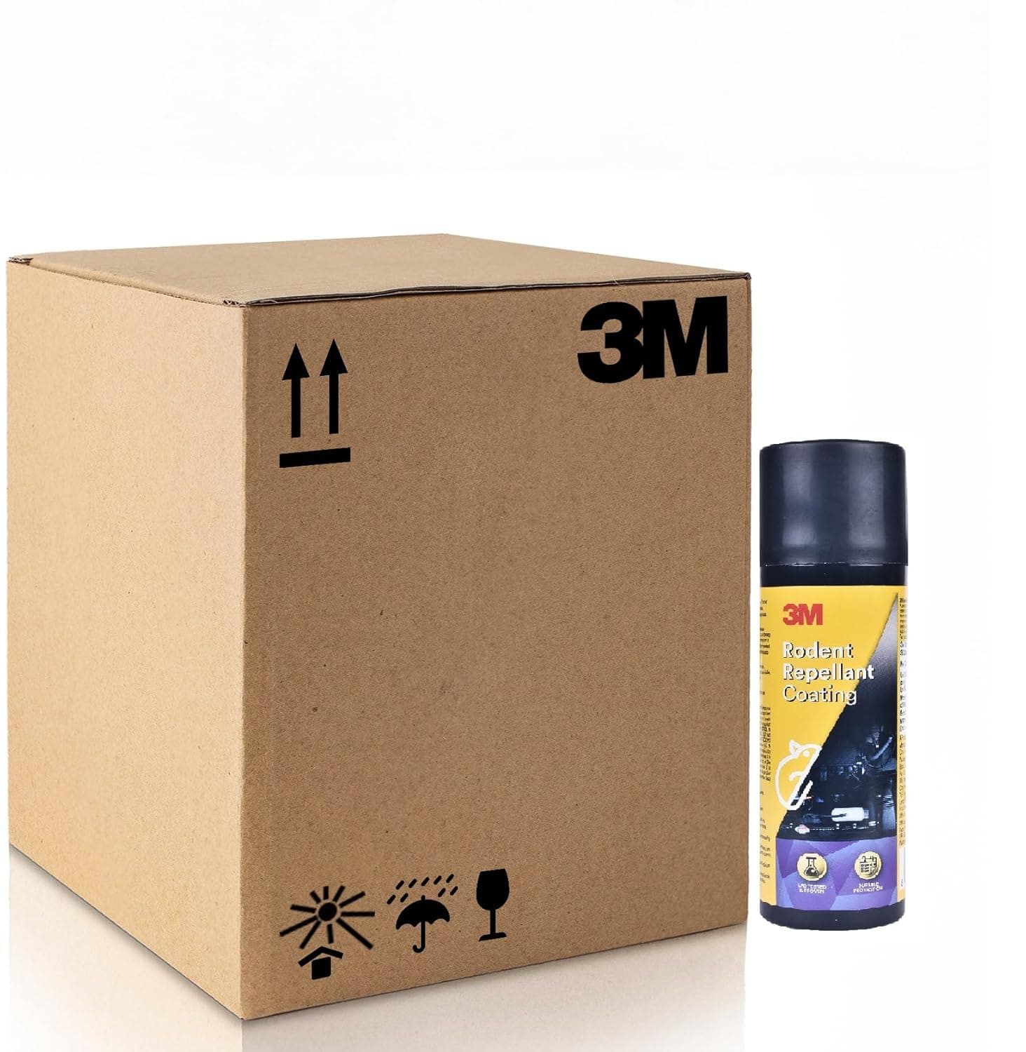 3M Rodent Repellent Coating Spray, Prevents Rat Bites in Engine Parts and Wires, Highly Effective, Leak-Free, Easy-to-Spray, Bitter Taste, No Kill-only Repels (80g Each, Pack of 36)