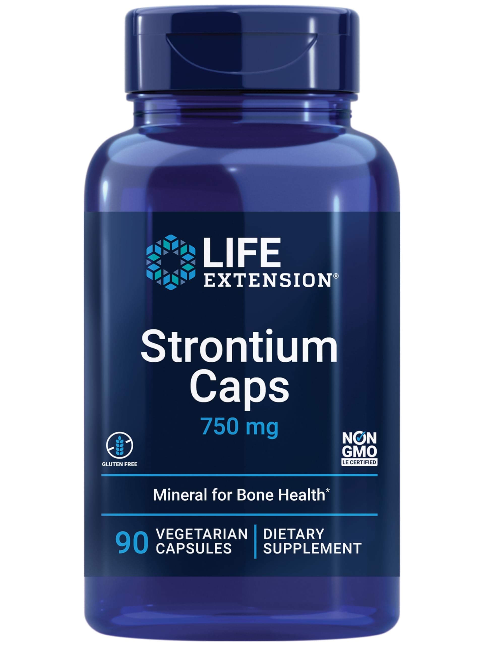 Strontium Caps, Trace Mineral for Advanced Bone Health Support, Gluten Free, Non-GMO, Vegetarian, 90 Capsules